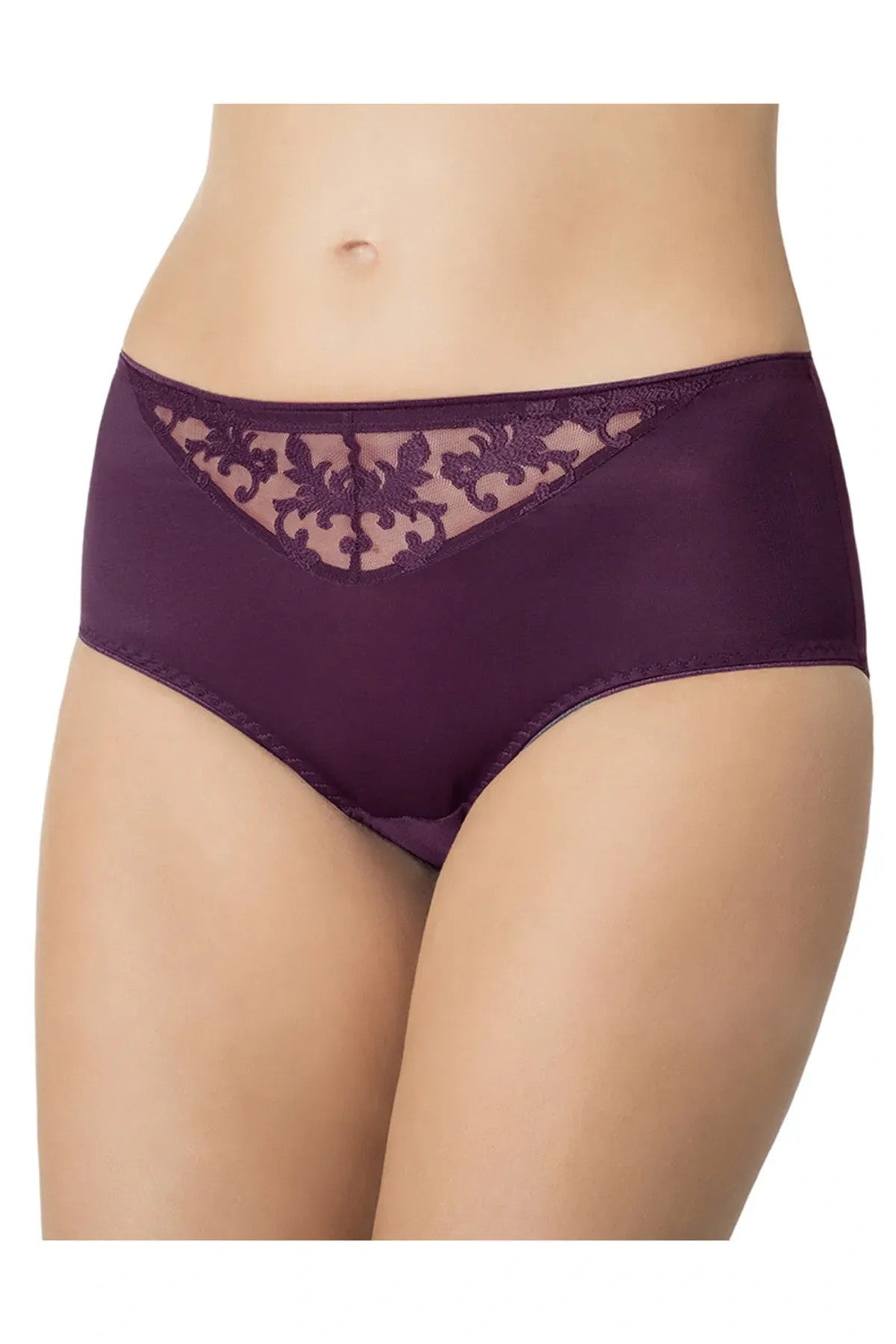 Трусики сліпи з вишивкою 006 030 dark grape