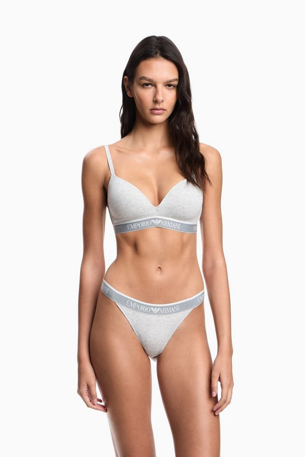 Бавовняні трусики стрінги 360550838 (2 шт.) Emporio Armani