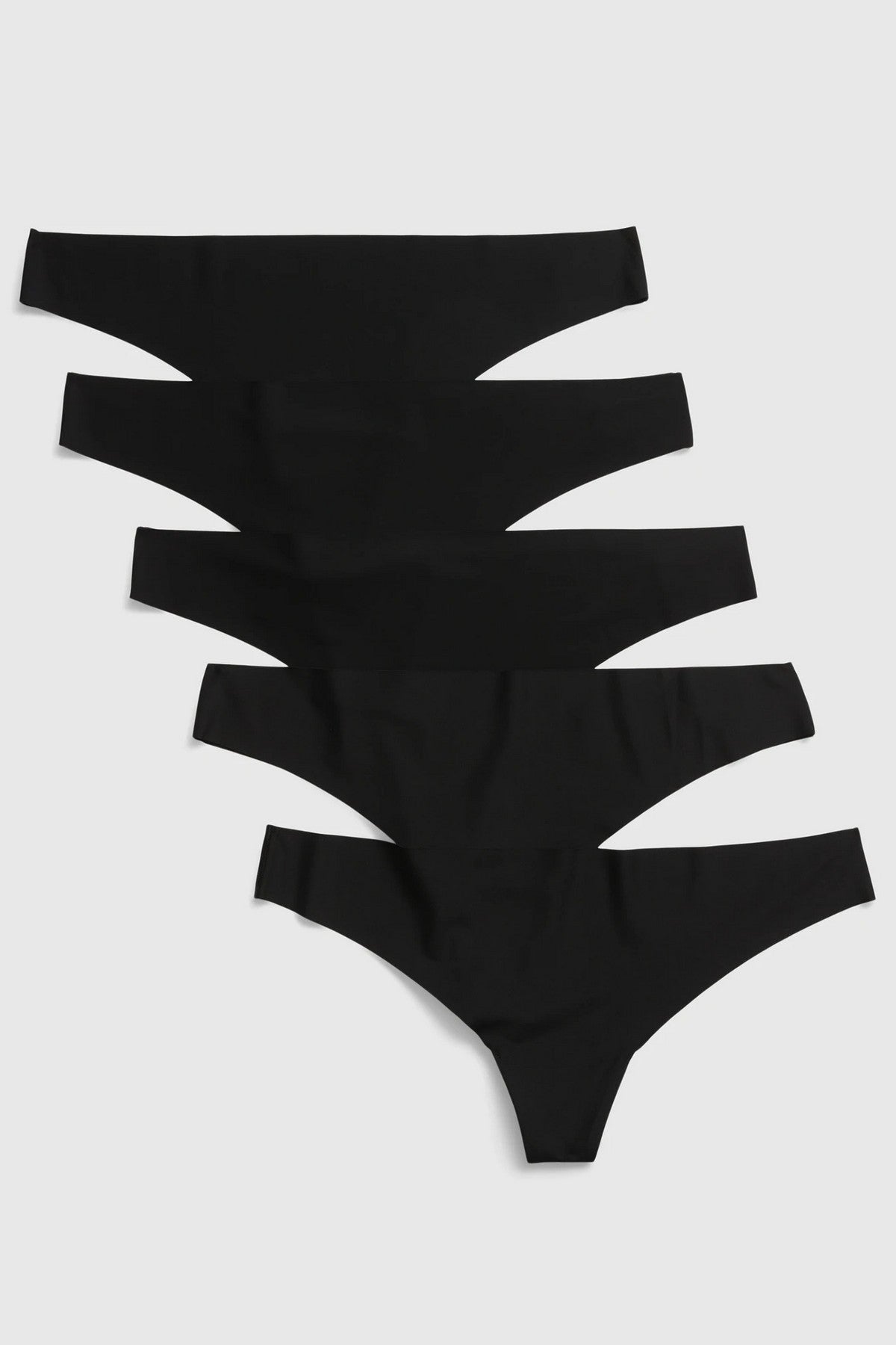 Безшовні трусики стрінги 504385626 (5 шт.) black