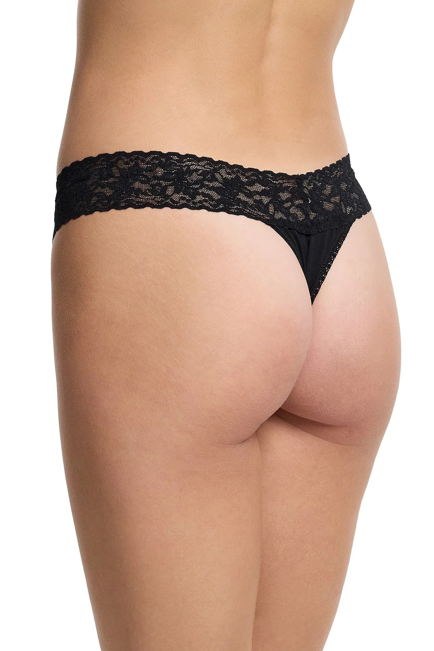 Хлопковые трусики стринг 891581 Cotton black