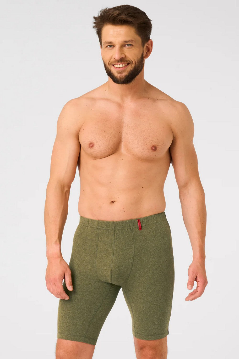 Удлиненные мужские термошорты MXU 155 khaki