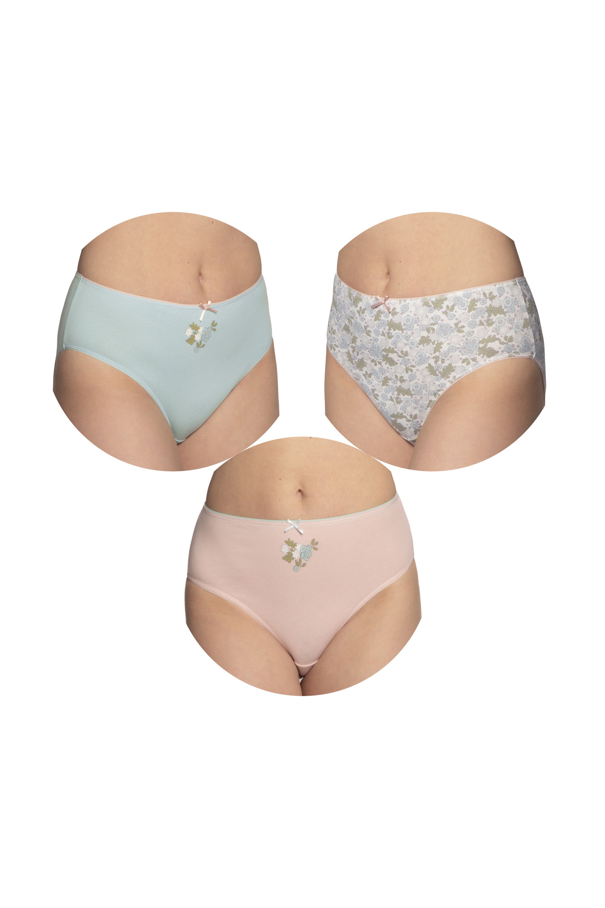 Бавовняні трусики сліпи 120BI-90 rose/milk/blue (3 шт.)