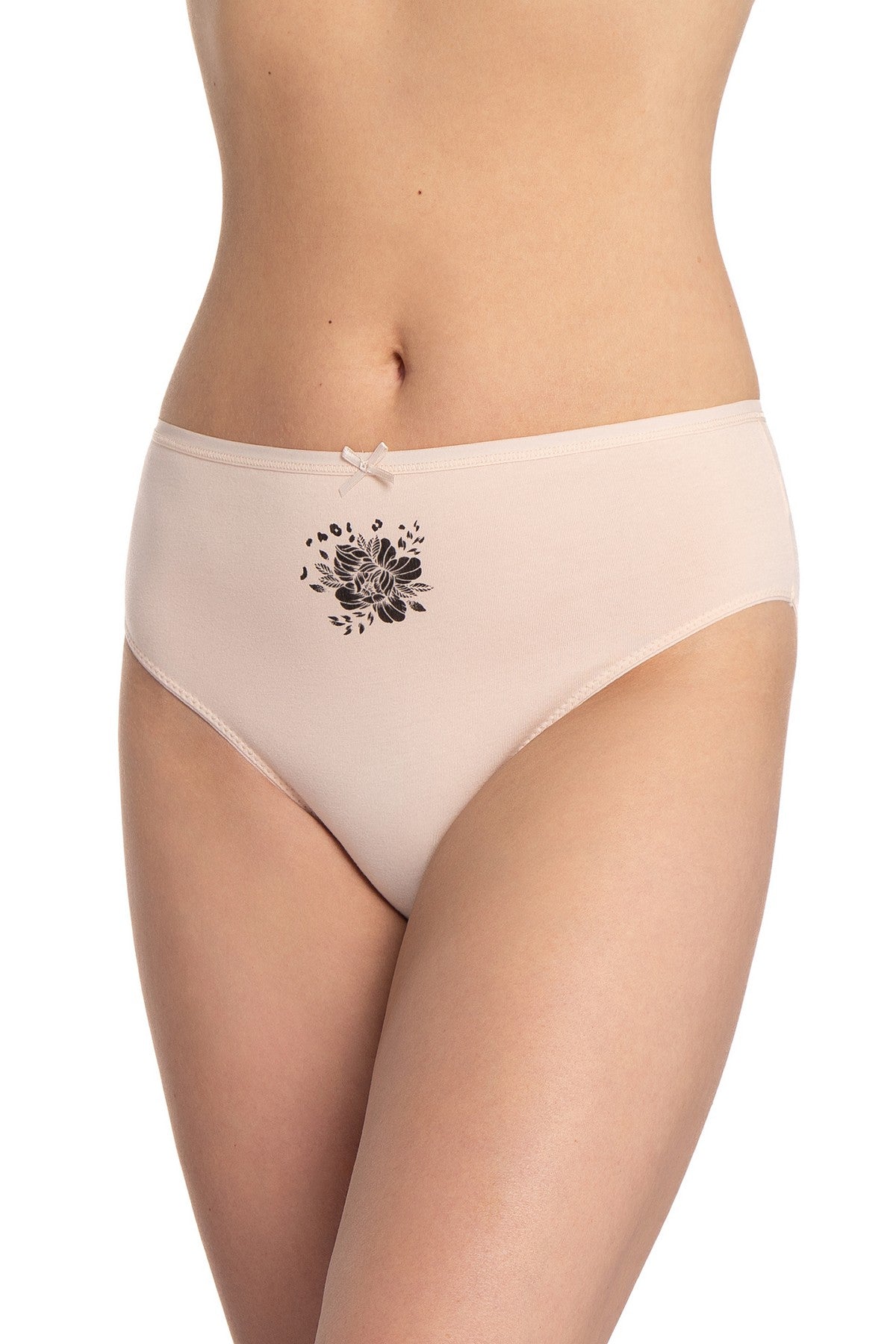 Бавовняні трусики сліпи 127BI-31 black/beige (3 шт.)