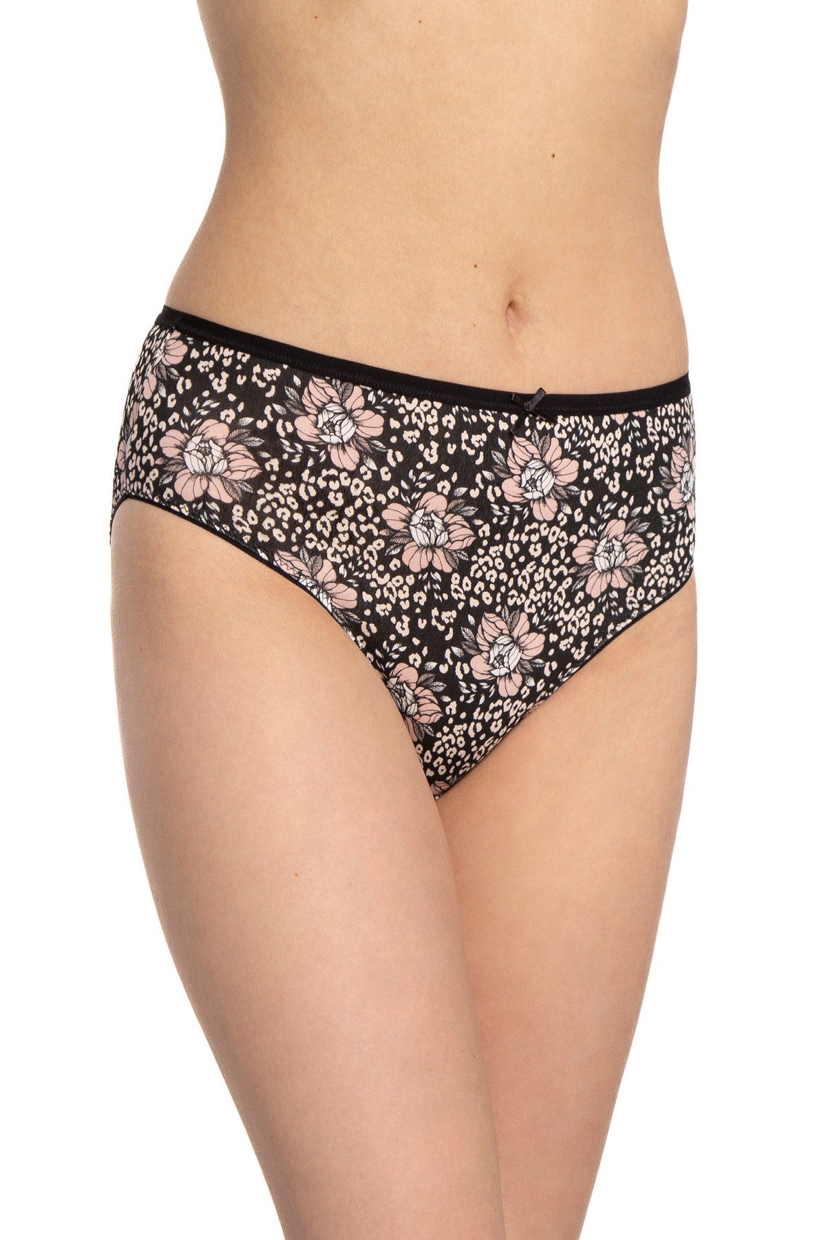 Хлопковые трусики слип 127BI-31 black/beige (3 шт.)