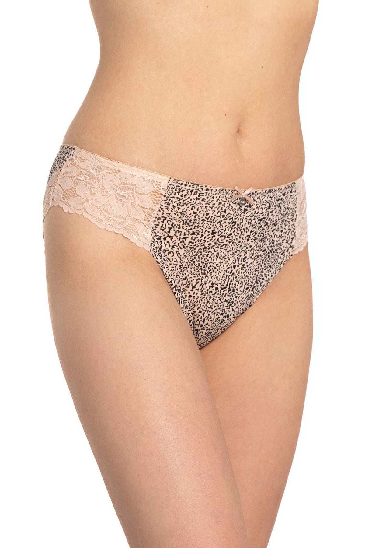 Бавовняні трусики сліпи 1586BI black/beige (2 шт.)