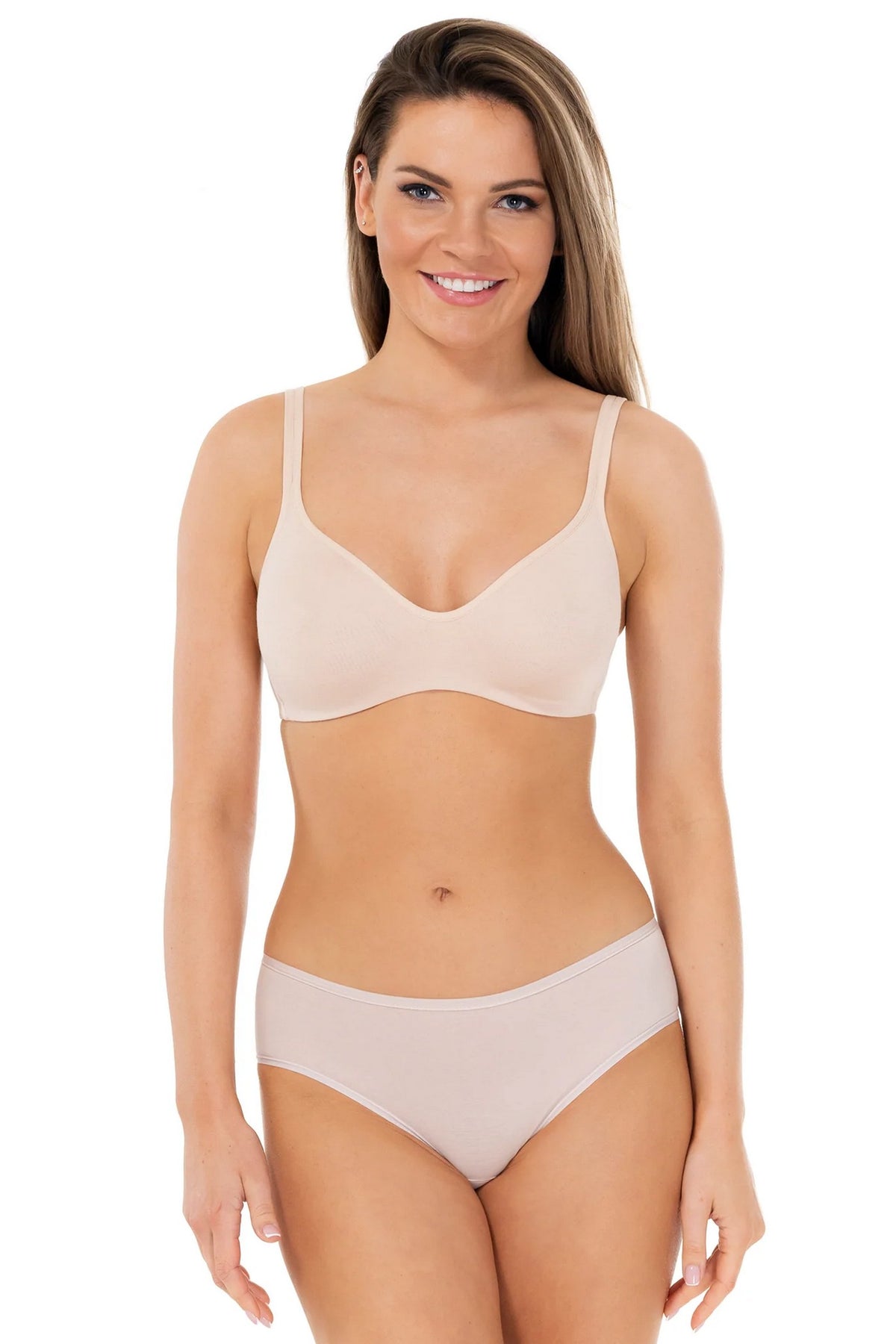 Хлопковые трусики слип Simple Cotton 15B56 silver peony