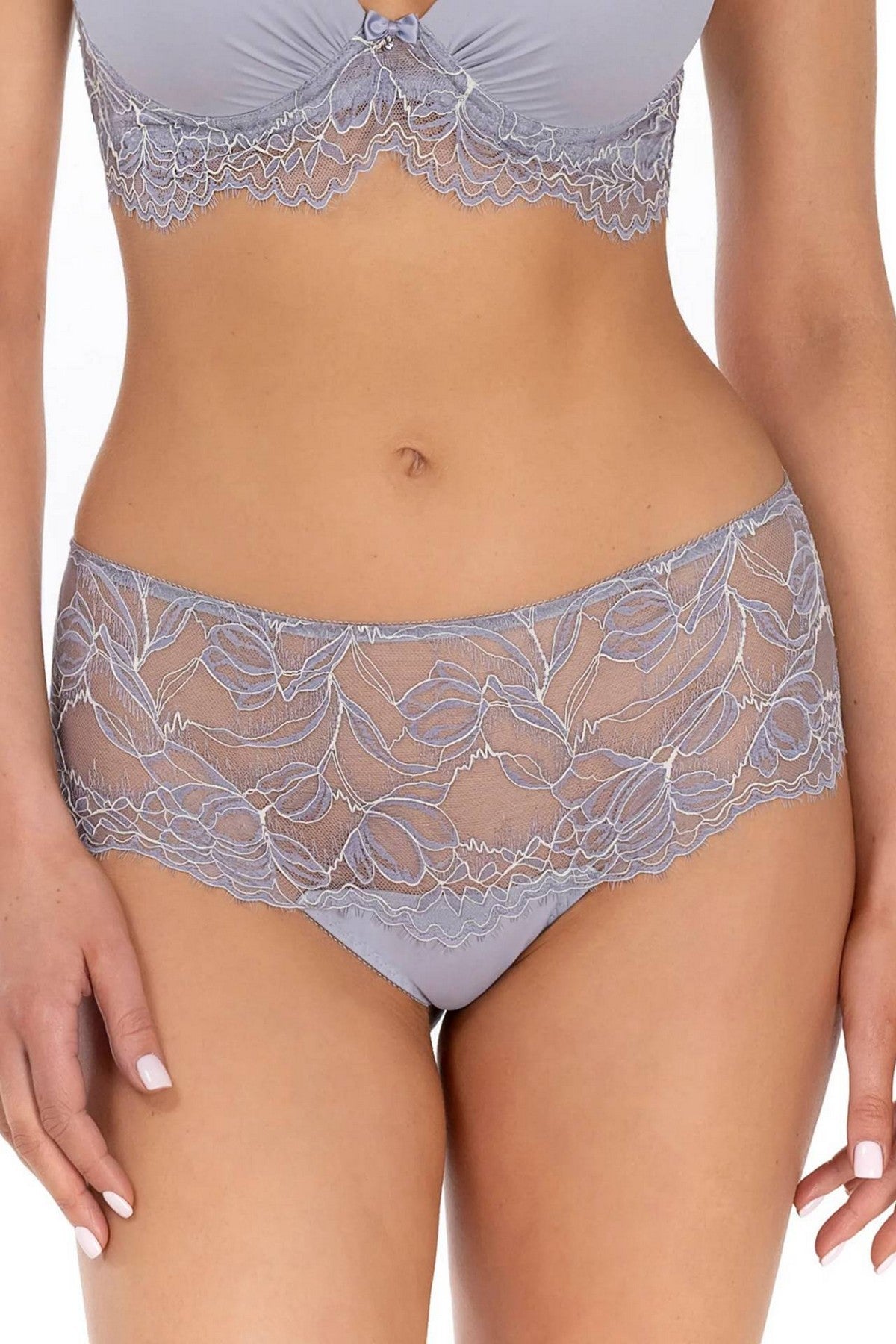 Шортики з мереживом 37L70 Christelle smokey lavender