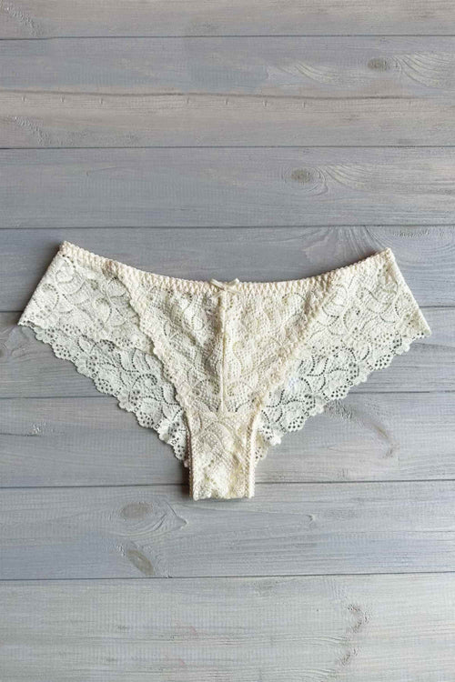 Кружевные трусики бразилиана L810 champagne