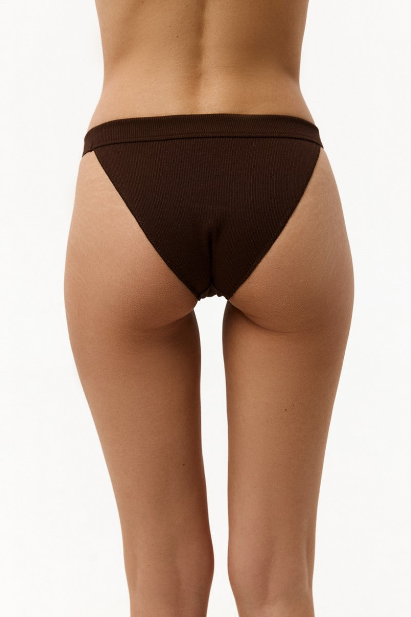 Трусики танга в рубчик L5176T Porto chocolate