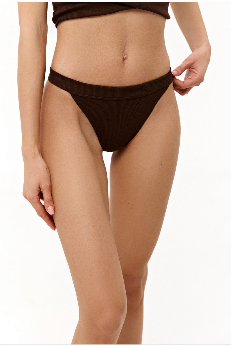 Трусики танга в рубчик L5176T Porto chocolate