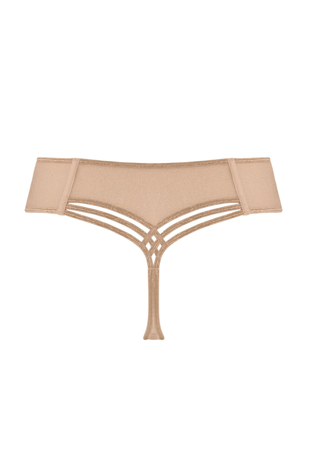 Трусики стринг с люрексом 19902 sand golden lurex