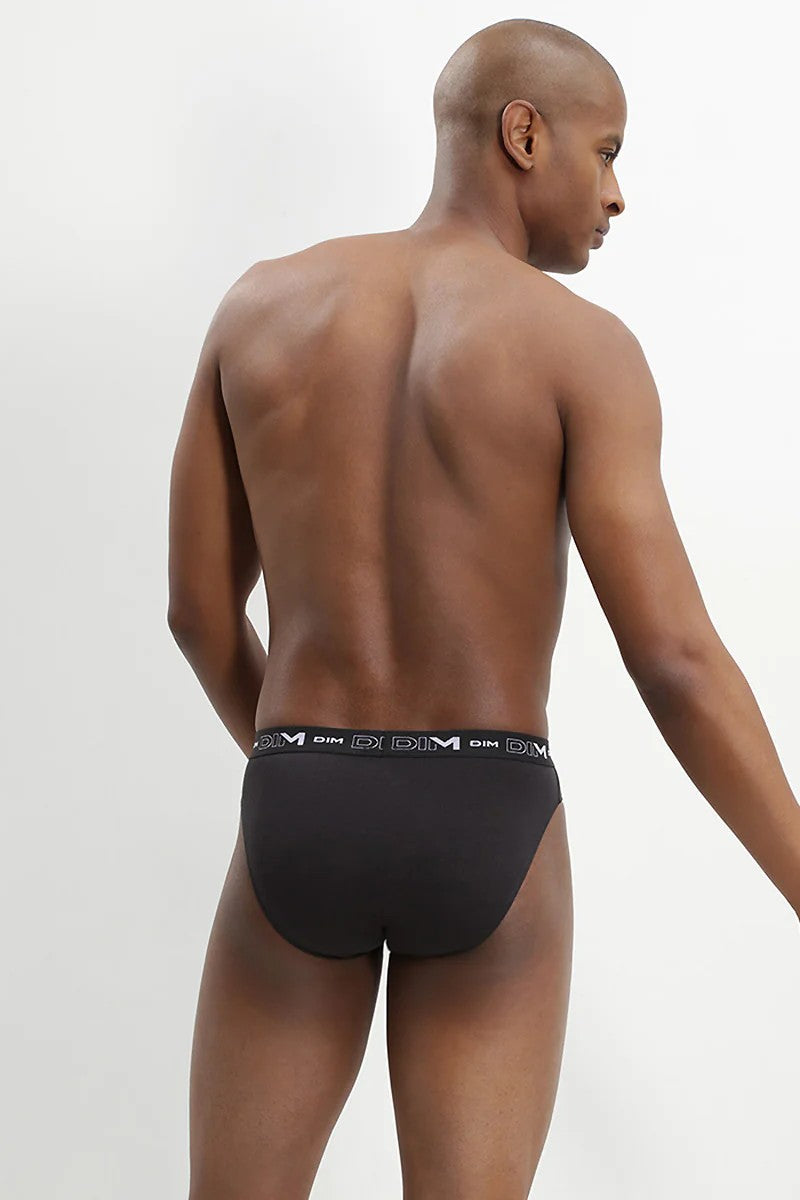 Мужские трусы слип из хлопка 6595 (3 шт.) black