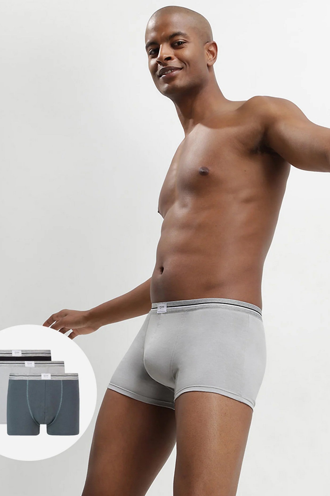 Мужские трусы шорты D09B7 Ultra Resist (3 шт.) gris/gris/noir