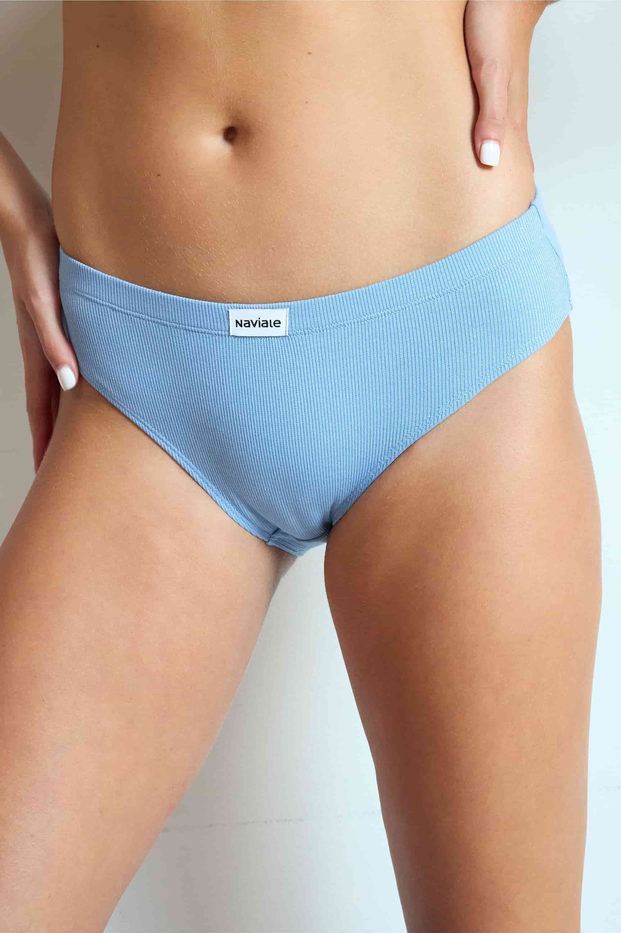 Трусики сліпи у рубчик LU123-07 Malibu blue