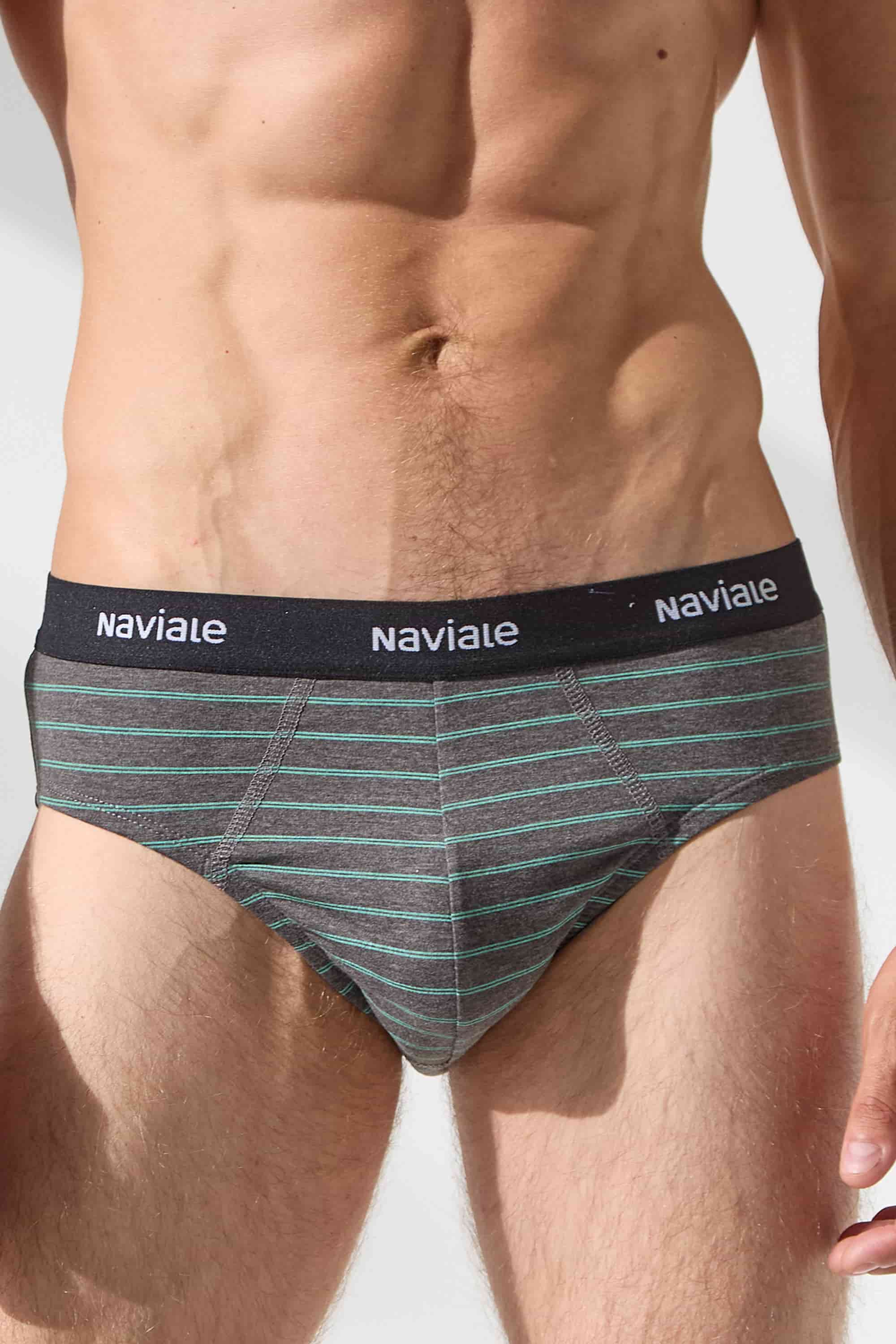 Мужские трусы слип MU202-02 Sierra gray/azure