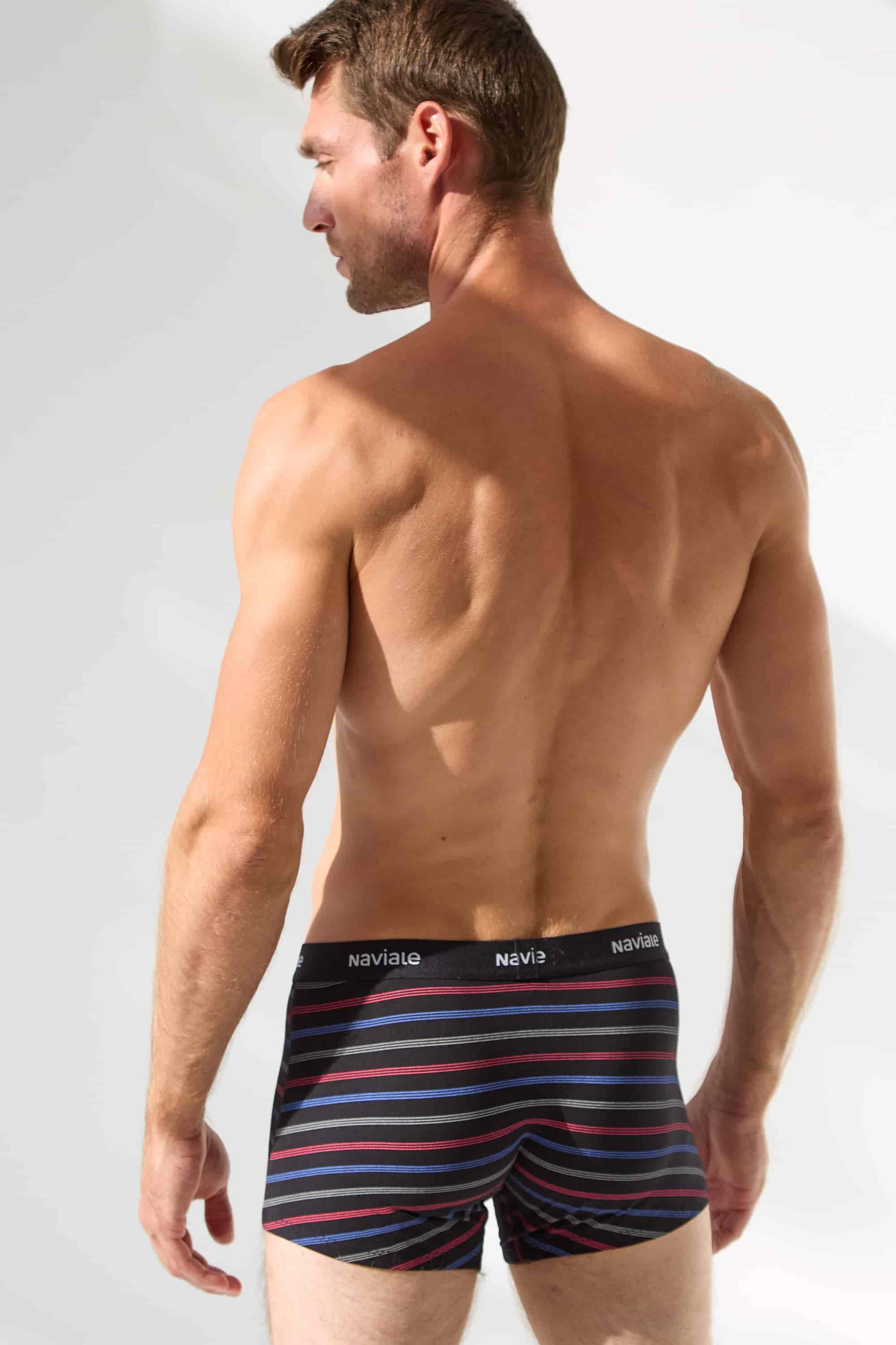 Мужские трусы шорты MU212-02 Aston black/stripe