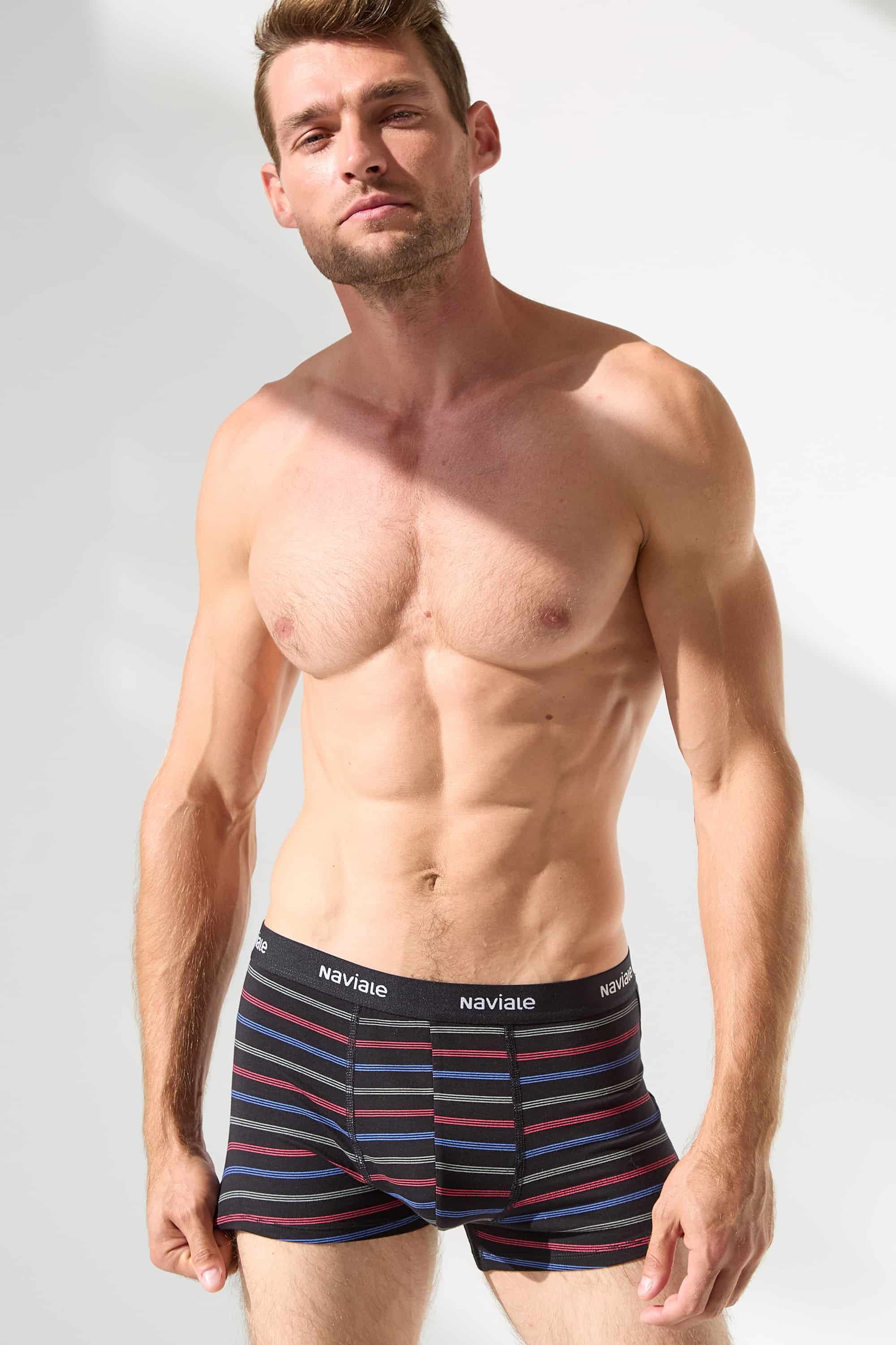 Мужские трусы шорты MU212-02 Aston black/stripe