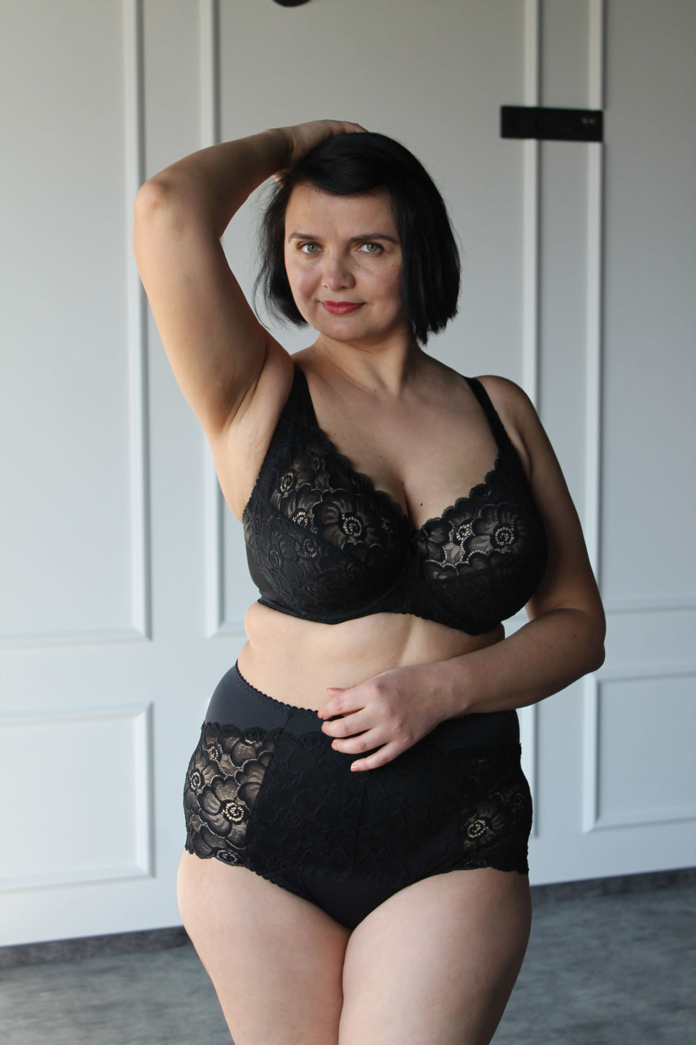 Трусики слип с кружевом 207-146 black