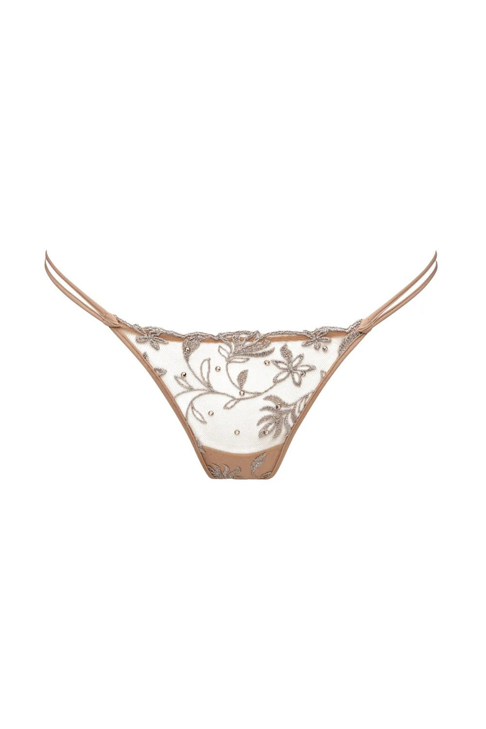Трусики стрінги із вишивкою 3500863 Shay silver Sarda