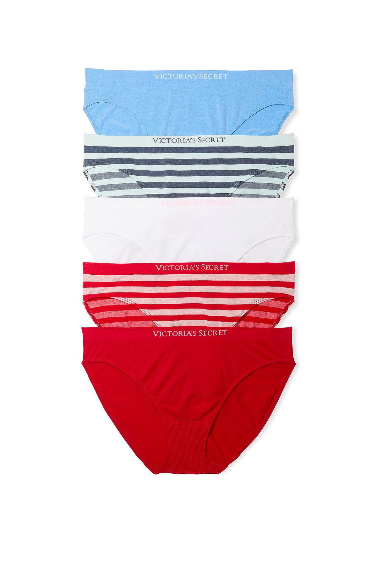 Трусики бікіні 122266281 (5 шт.) multi Victoria`s Secret