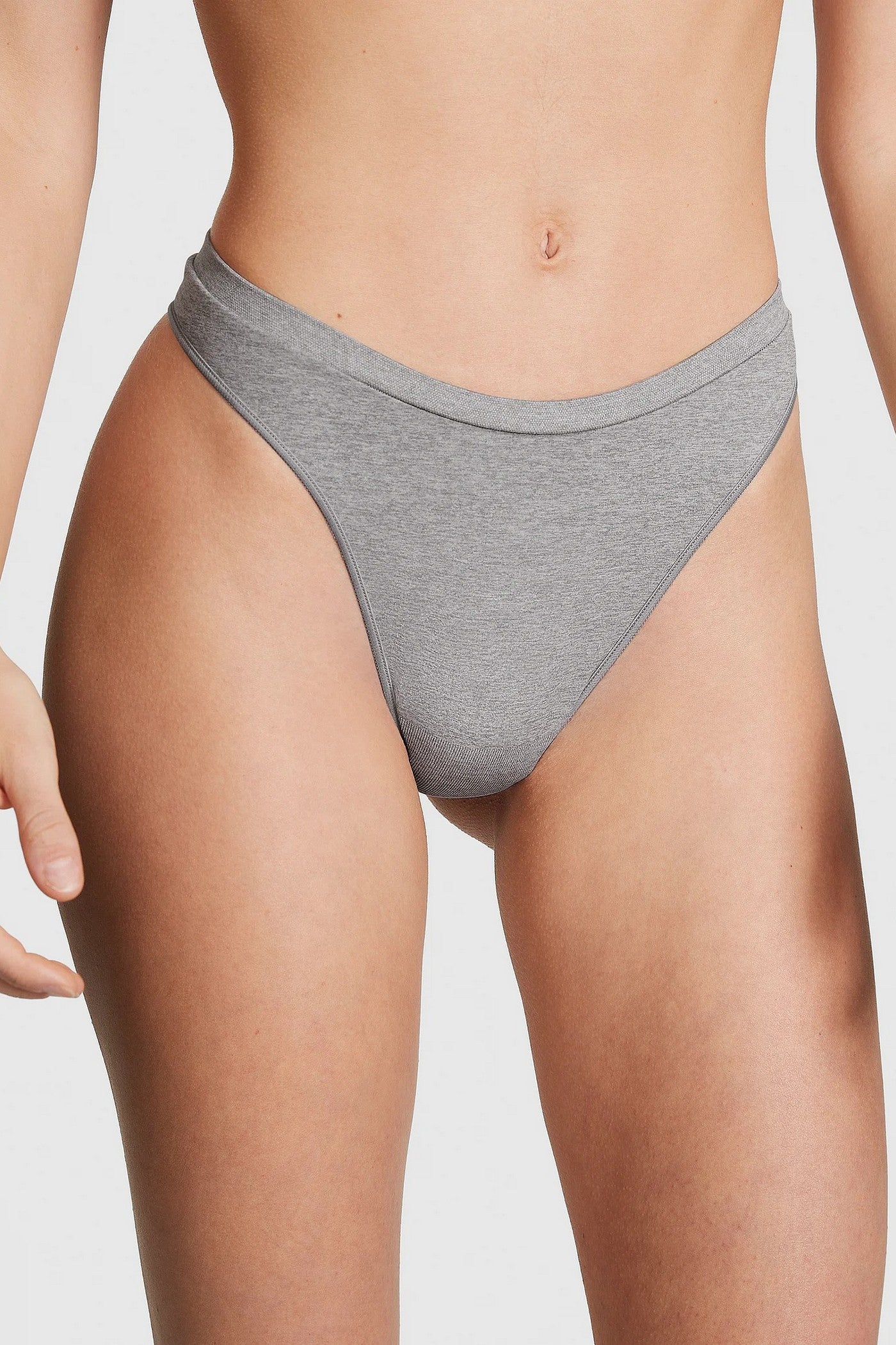 Хлопковые трусики стринг 19080947 gray
