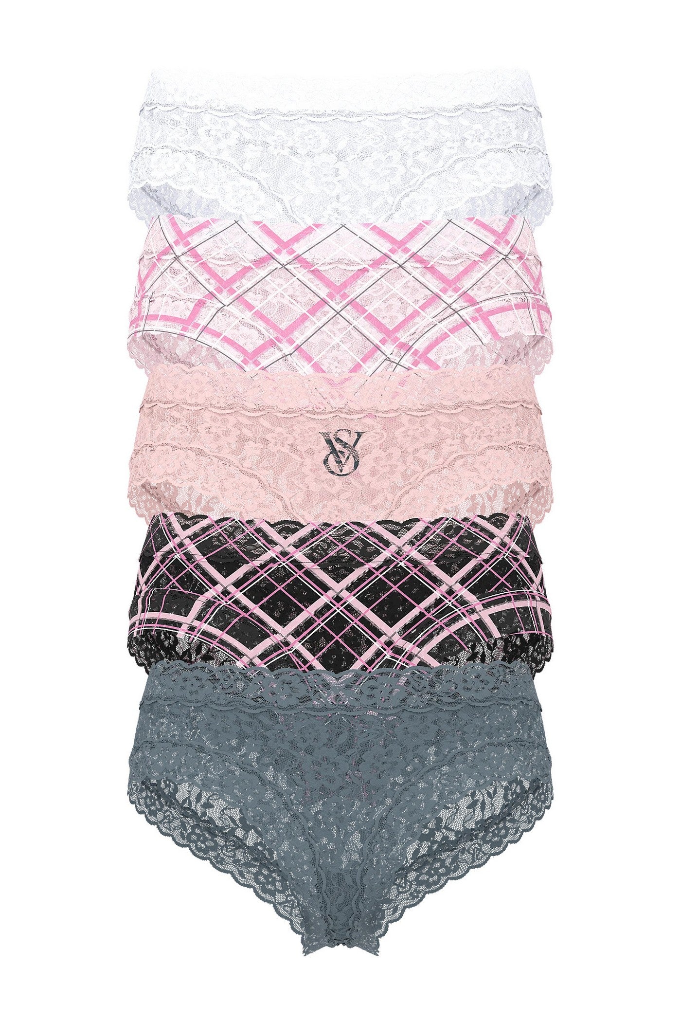 Мереживні трусики 195963876 (5 шт.) multi