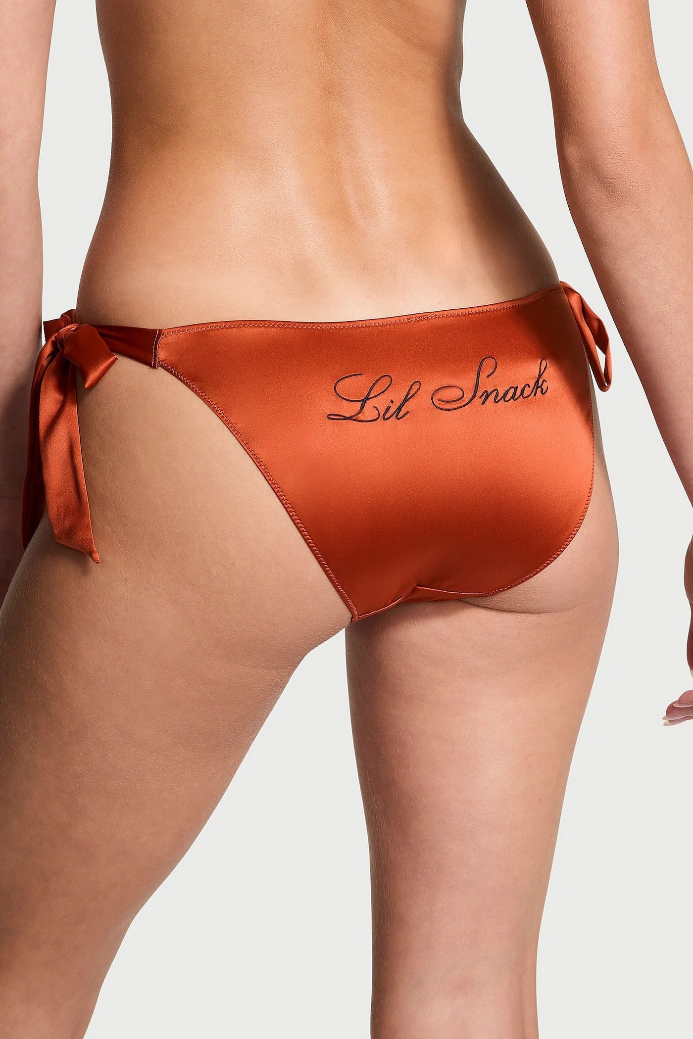 Атласные трусики с завязками 204818180 chocolate