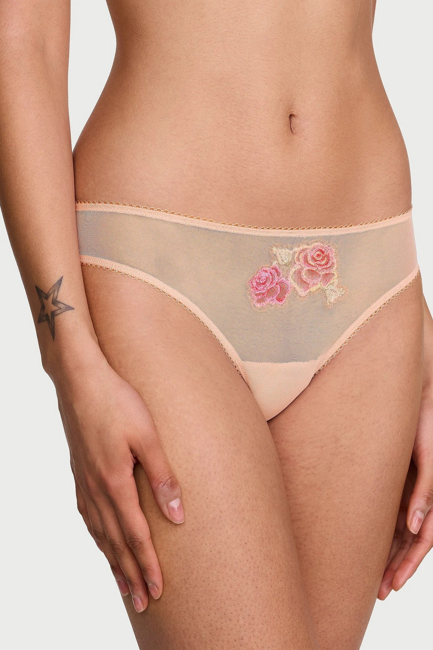 Трусики бікіні з мікросітки 207123770 orange Victoria`s Secret