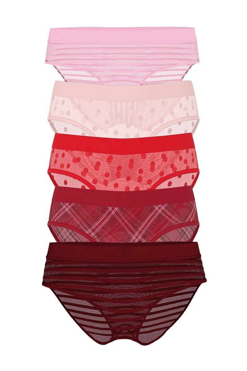 Трусики слип из микросетки 207526351 (5 шт.) multi