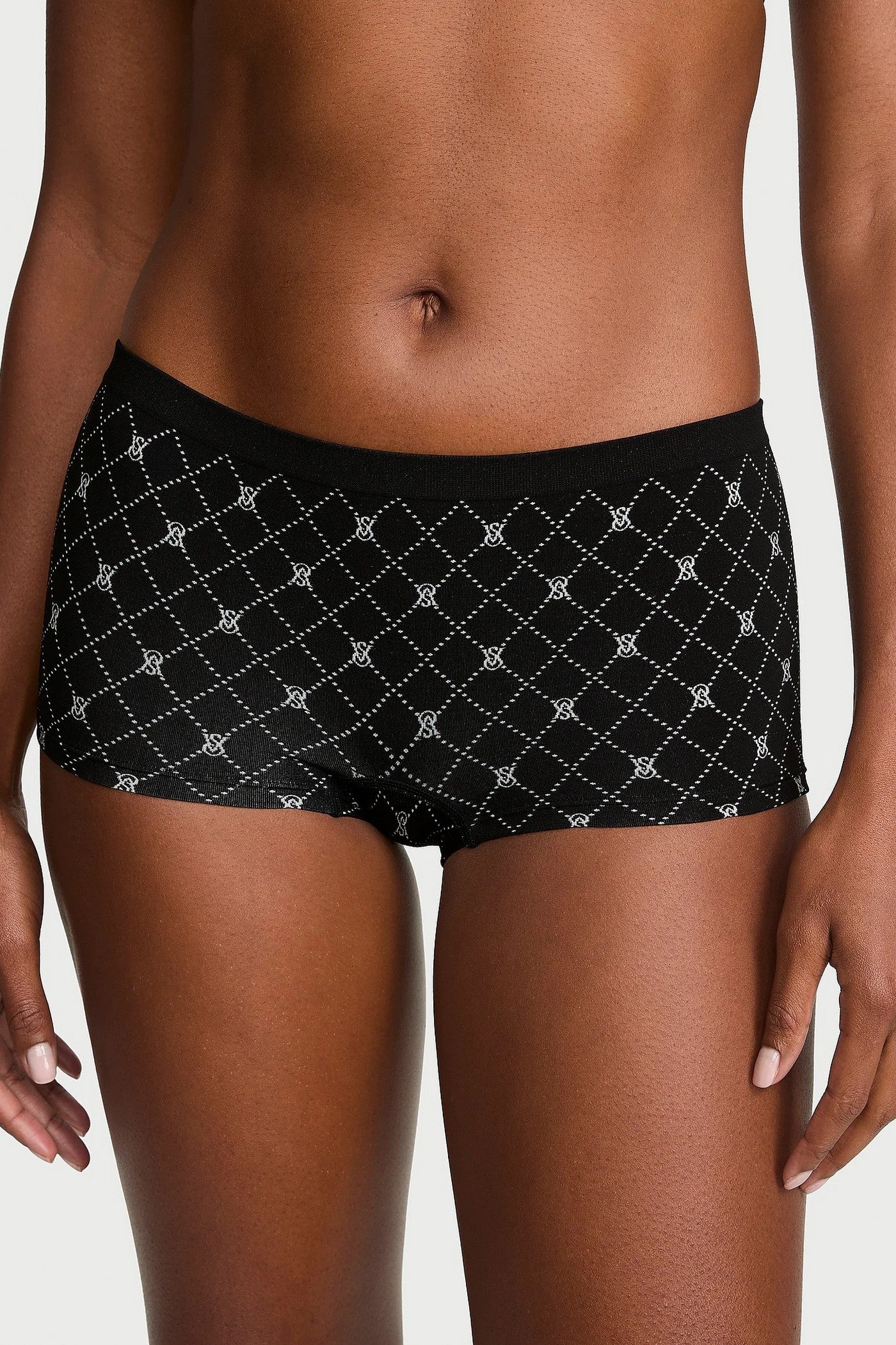 Шортики з принтом 244789911 black Victoria`s Secret