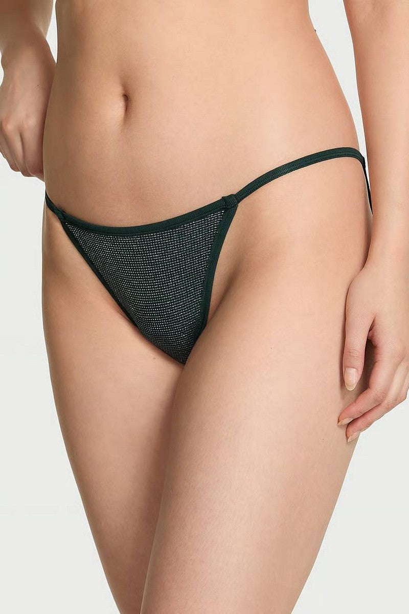 Трусики бікіні з люрексом 255833491 green Victoria`s Secret