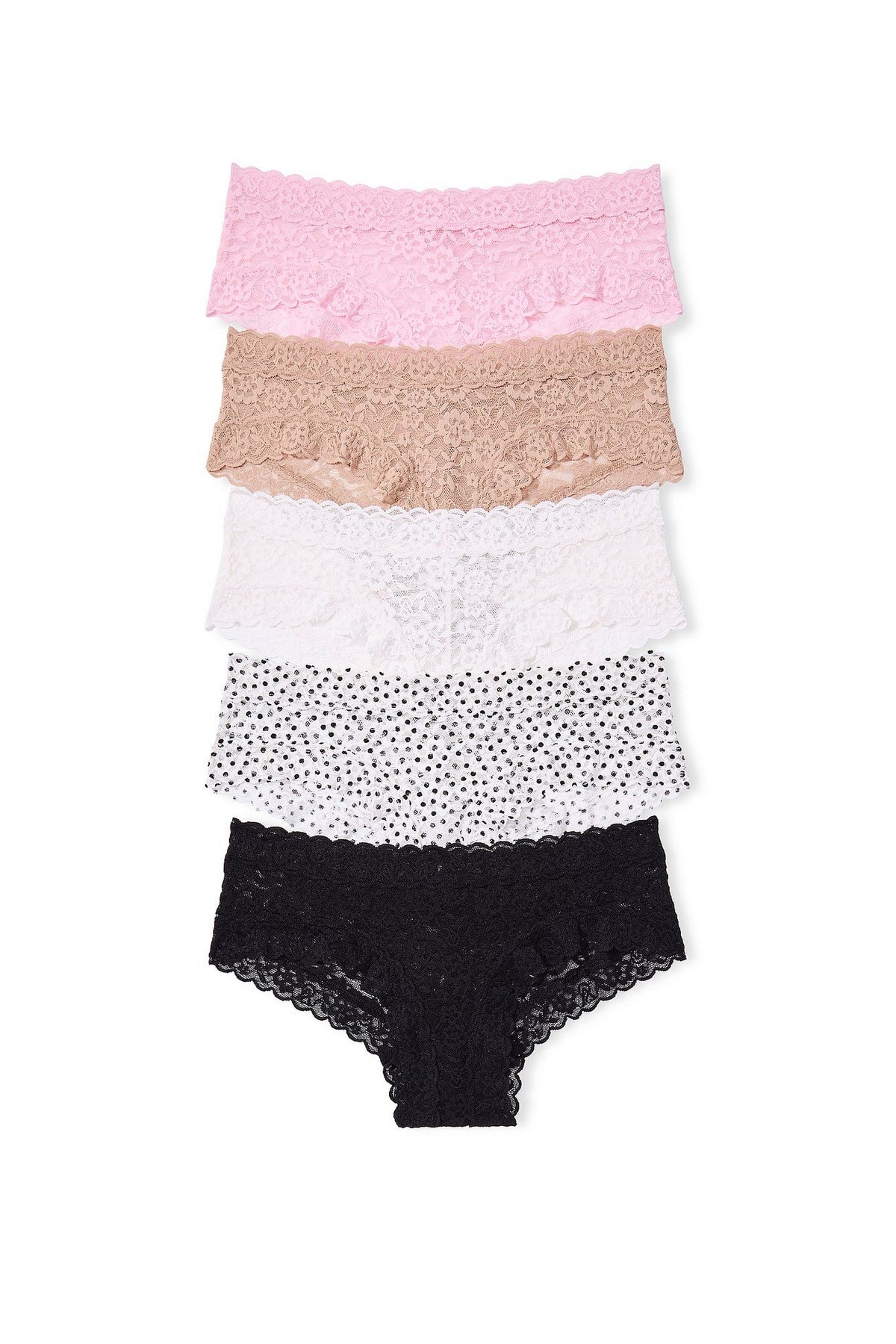 Мереживні шортики 280838264 (5 шт.) multi Victoria`s Secret
