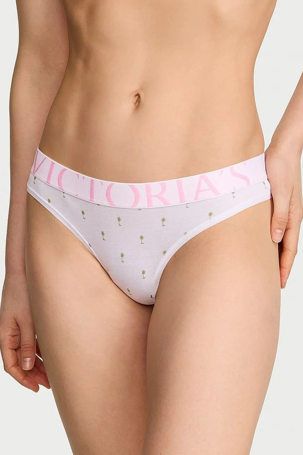 Бавовняні трусики стрінги 316050943 white Victoria`s Secret