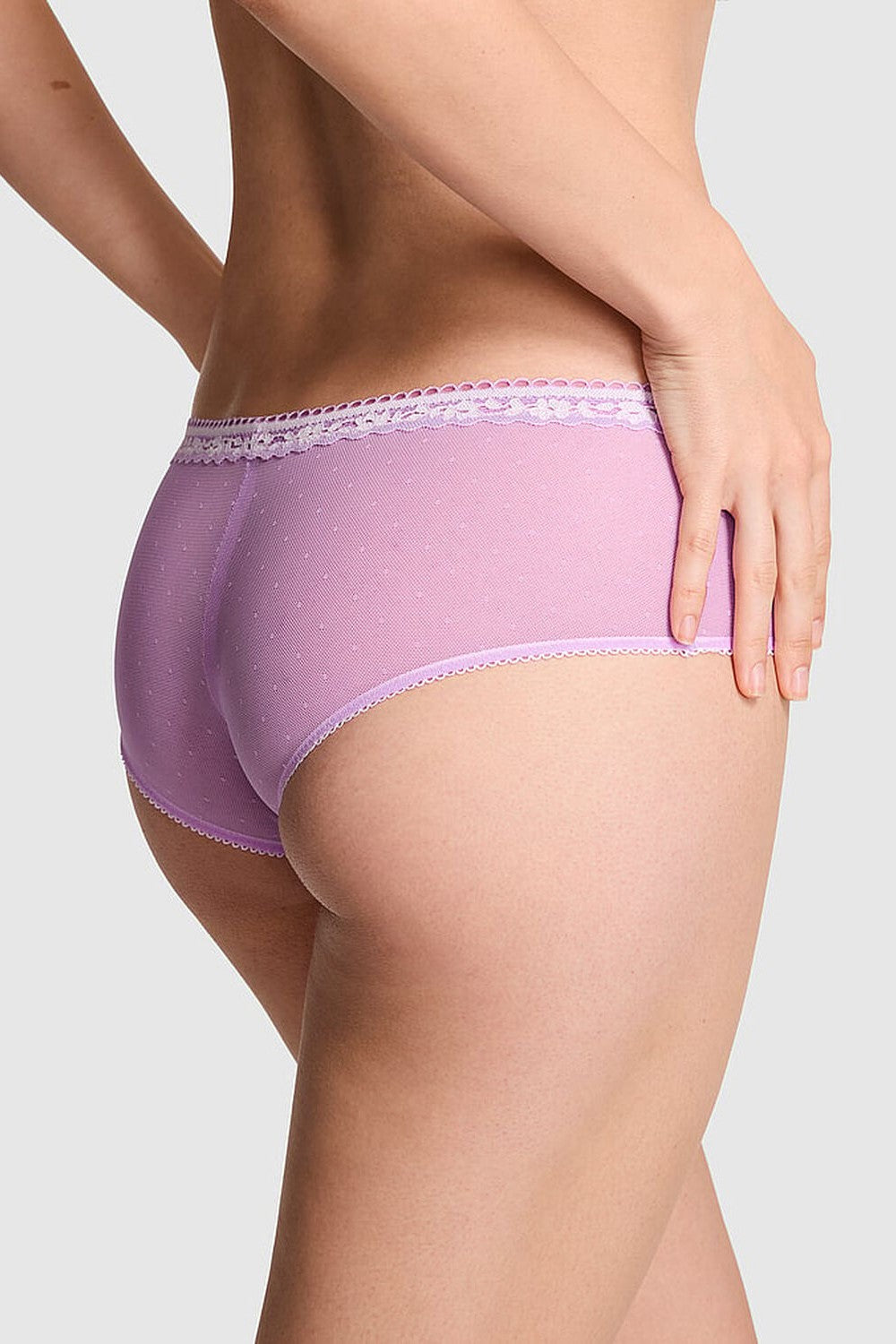 Шортики із мікросітки 323454322 lilac Victoria`s Secret вигляд ззаду
