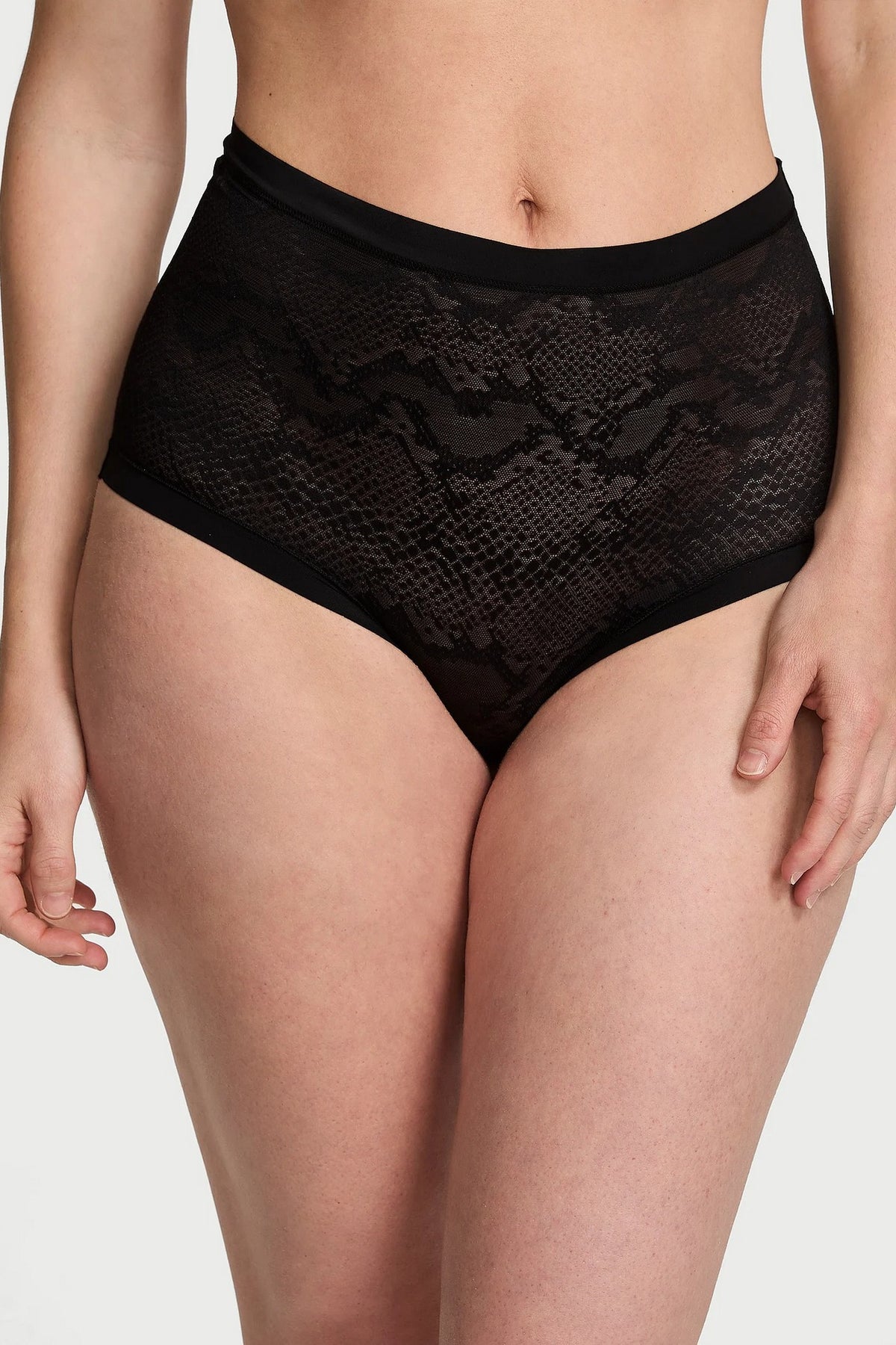 Трусики брифи із сітки 328190250 black Victoria`s Secret