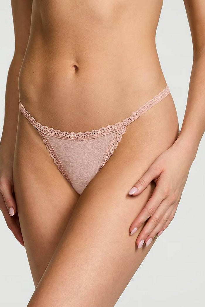 Хлопковые трусики стринг 33544162 rose