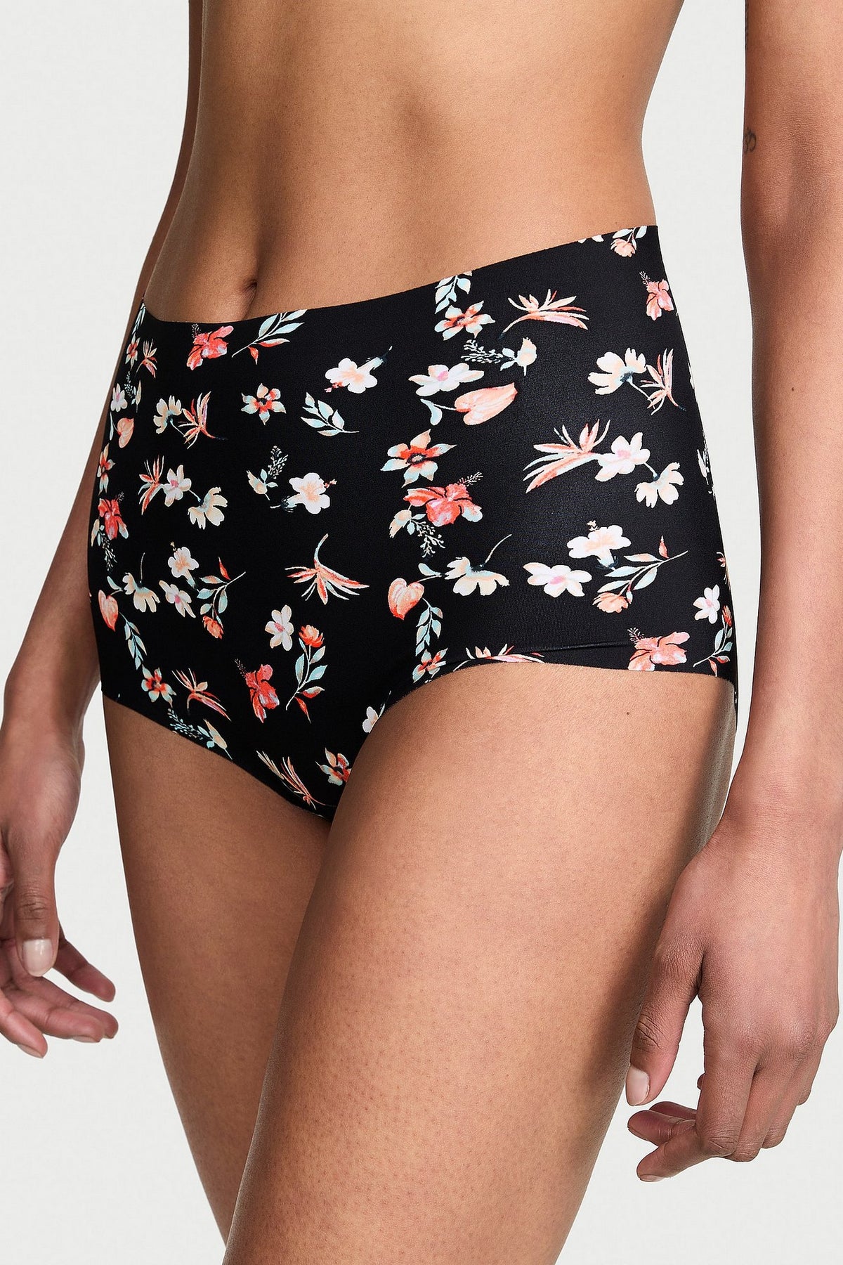 Безшовні трусики 335525452 (5 шт.) Victoria`s Secret принт чорні