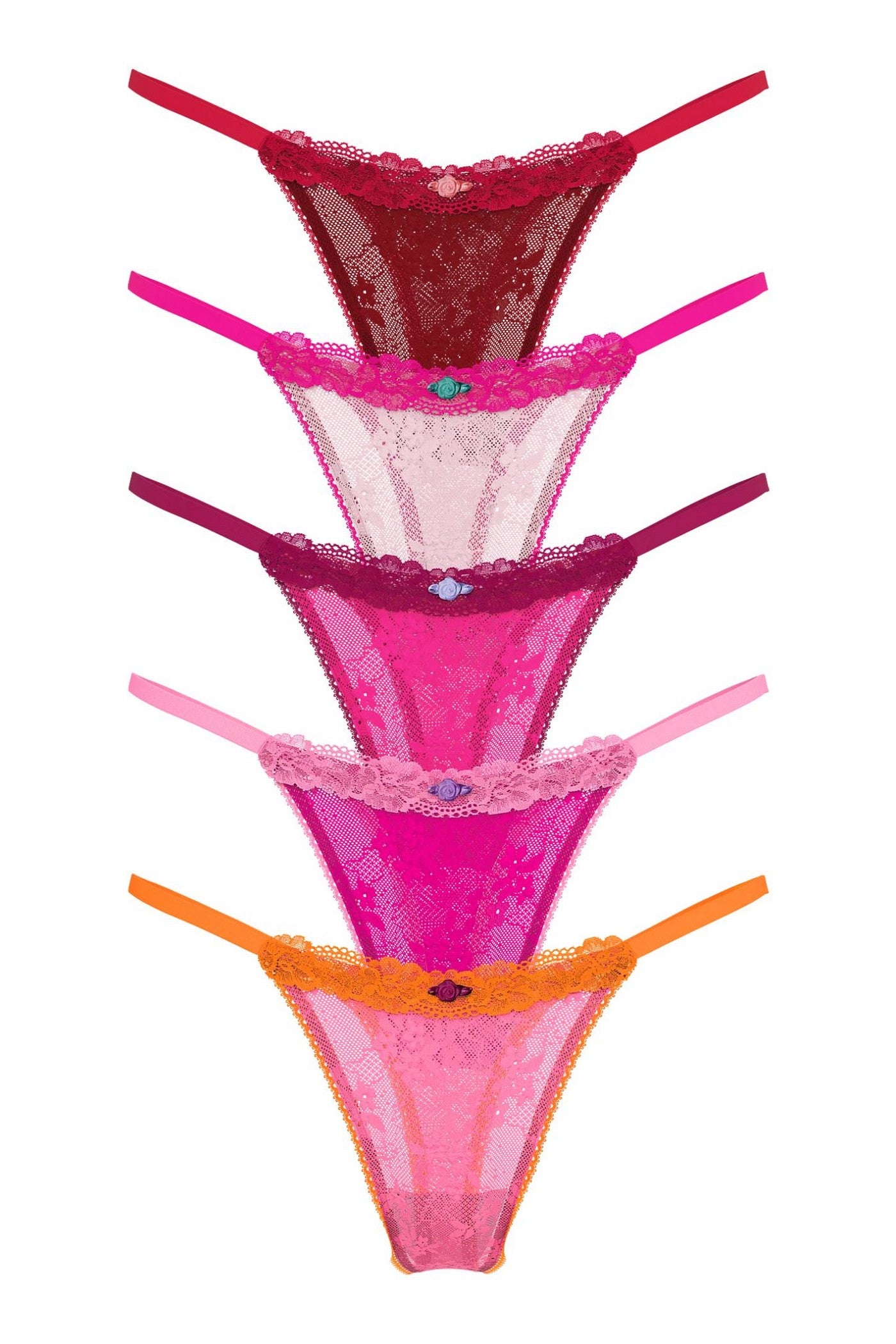 Кружевные трусики стринг 349017177 (5 шт.) multi