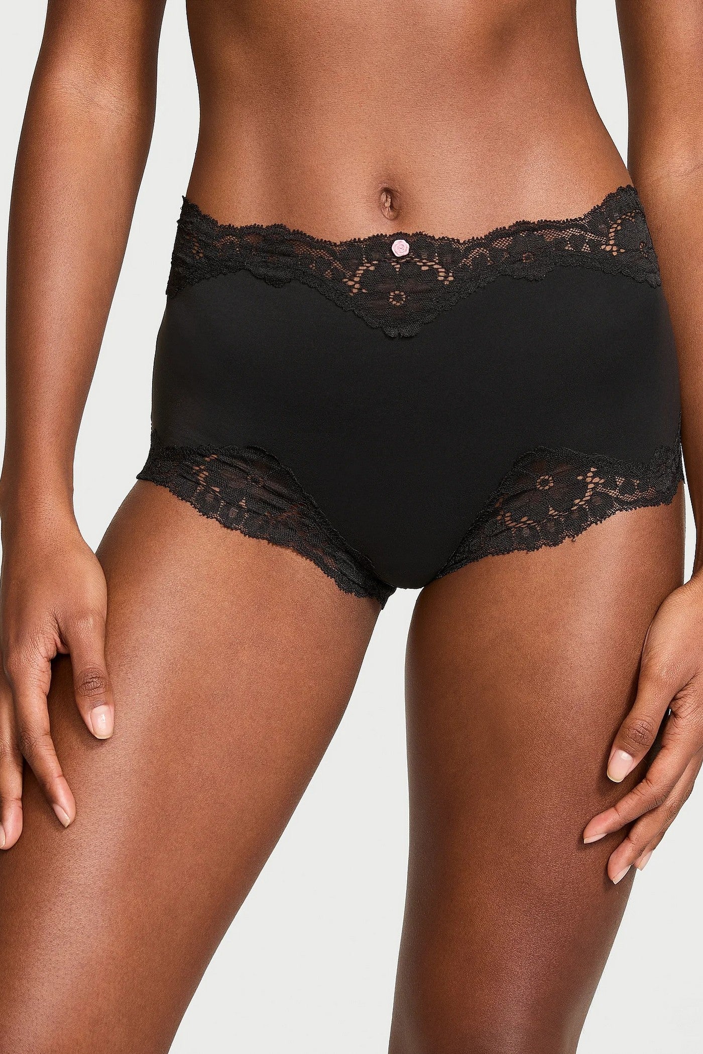 Шортики с кружевом 362978993 black