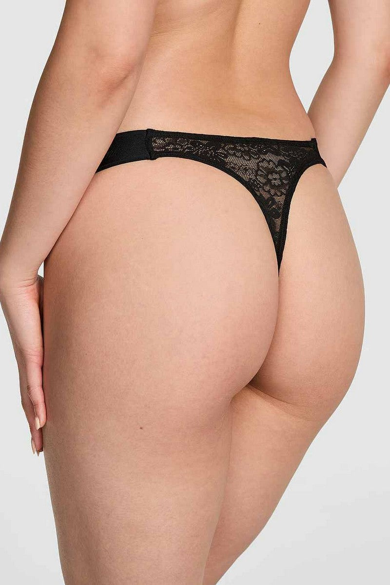 Мереживні трусики стрінги 420809772 Black Victoria`s Secret