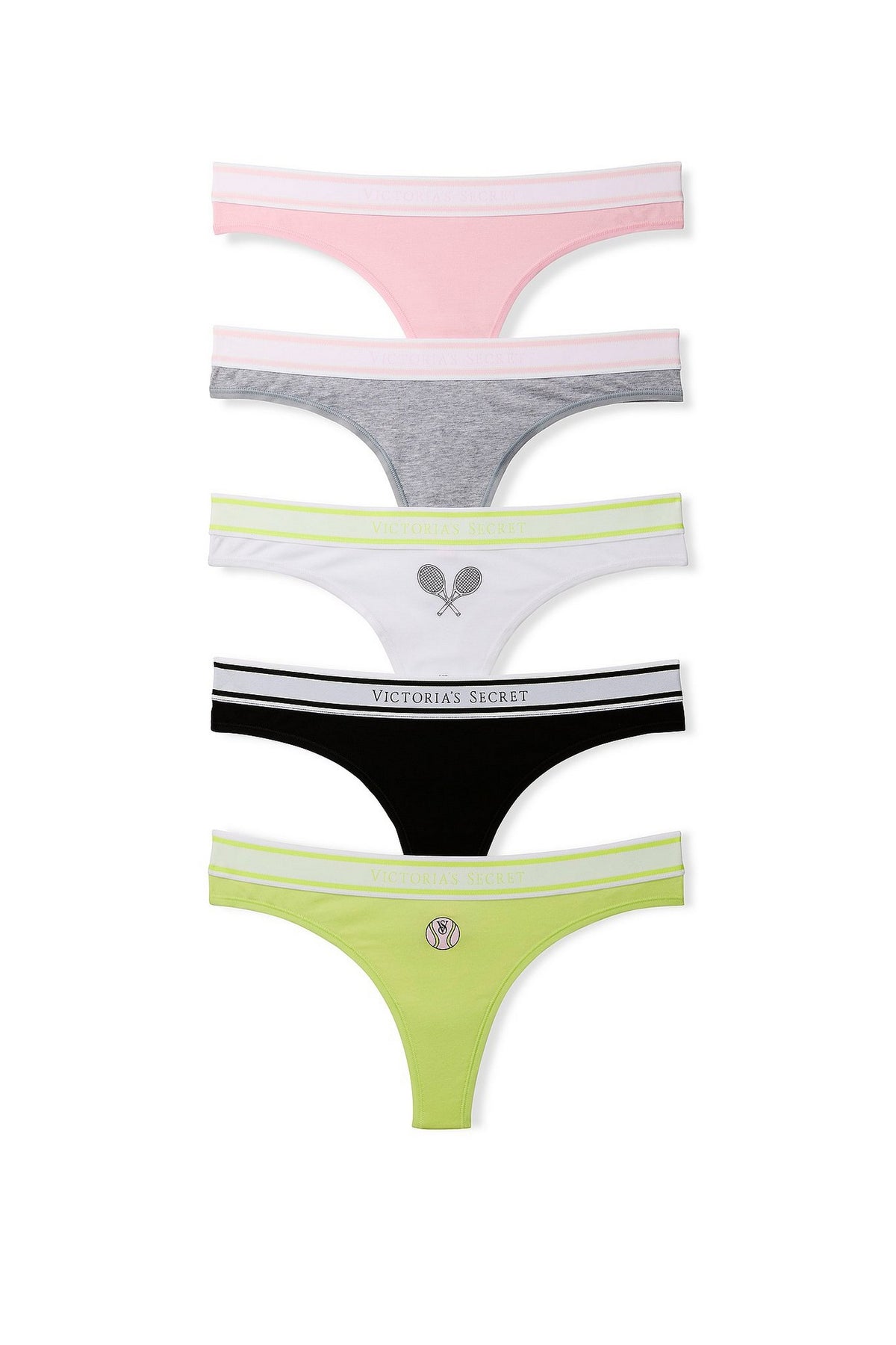 Бавовняні трусики стрінги 492687949 (5 шт.) multi Victoria`s Secret
