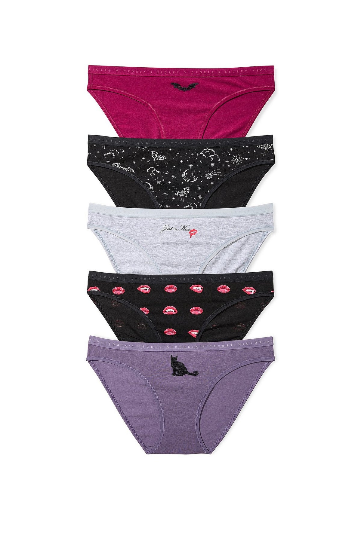 Бавовняні трусики бікіні 499209503 (5 шт.) multi Victoria`s Secret
