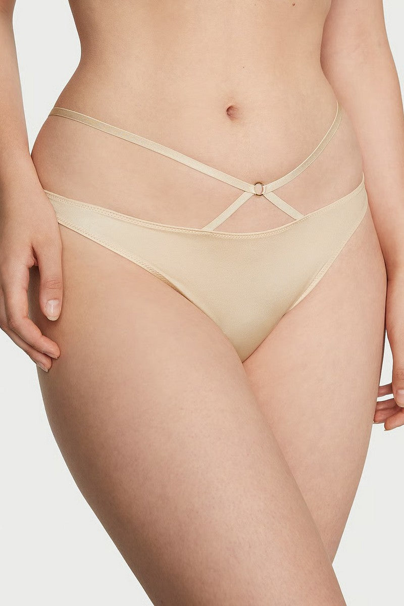 Гладкие трусики стринг 550939681 beige