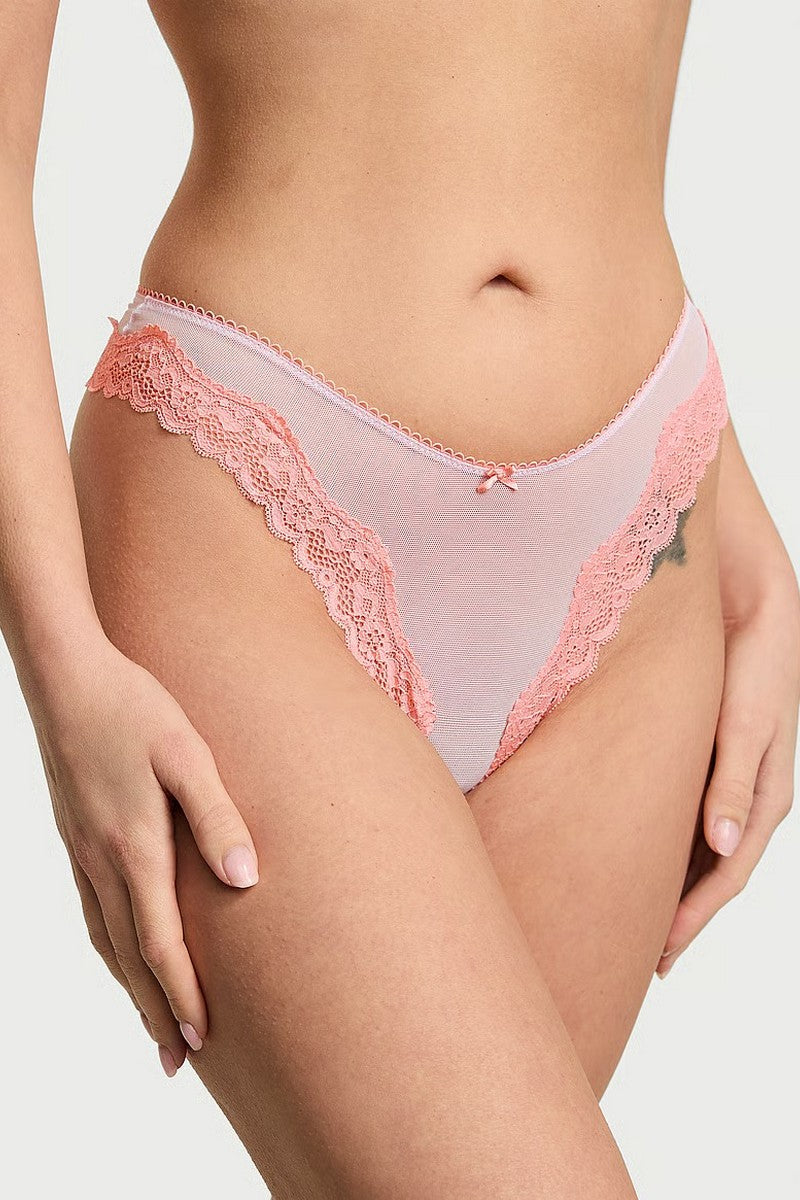 Трусики стринг из микросетки 595486567 orange