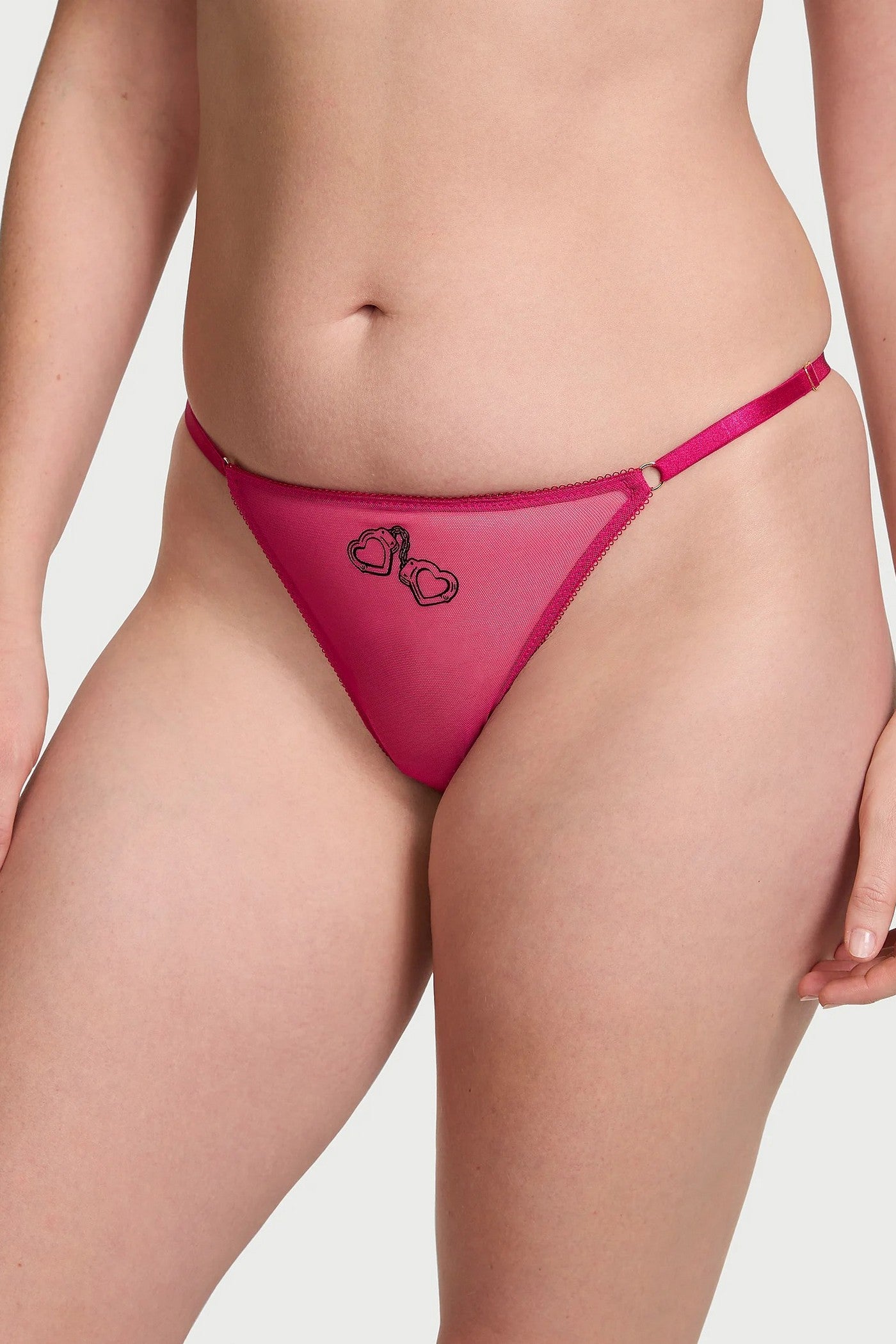 Трусики стринг из микросетки 68137354 pink