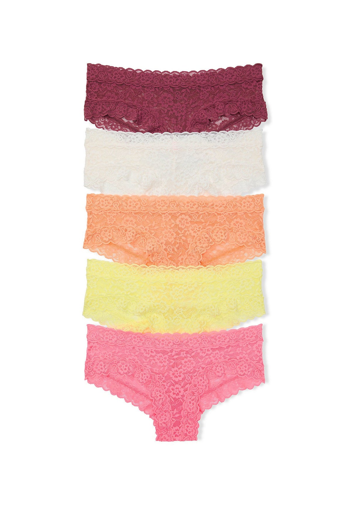 Мереживні шортики 702448328 (5 шт.) multi Victoria`s Secret