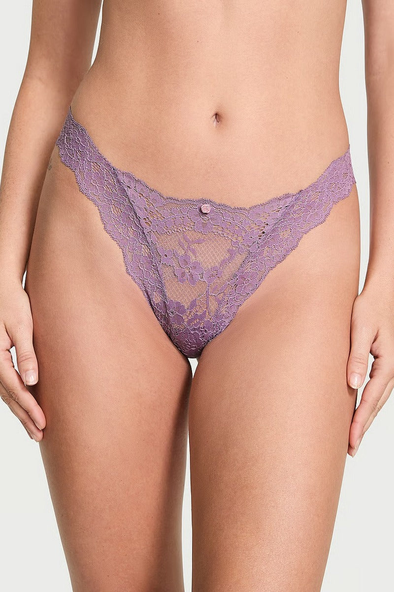 Кружевные трусики бразилиана 703891494 lilac