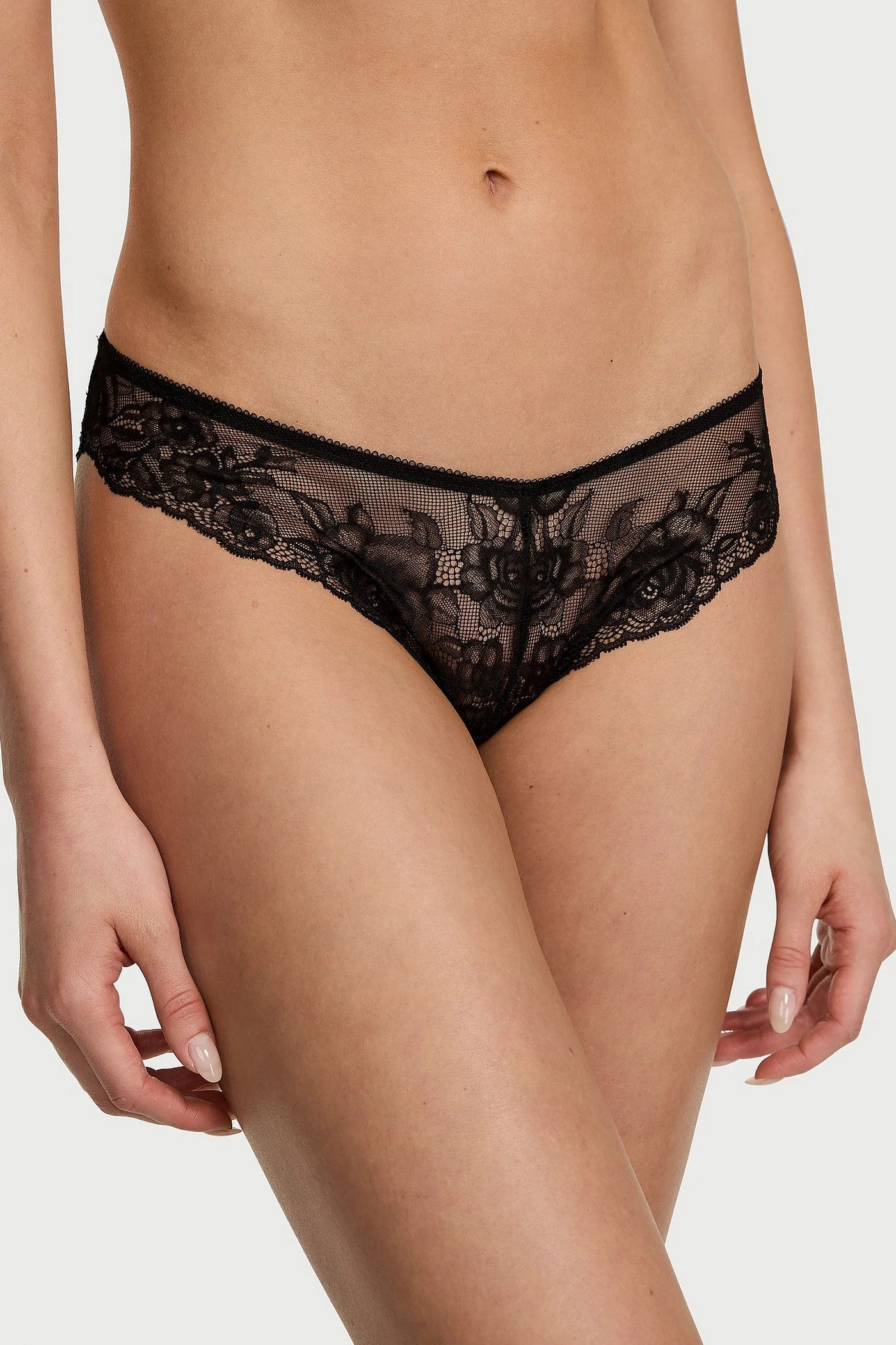 Кружевные трусики бразилиана 722907516 black