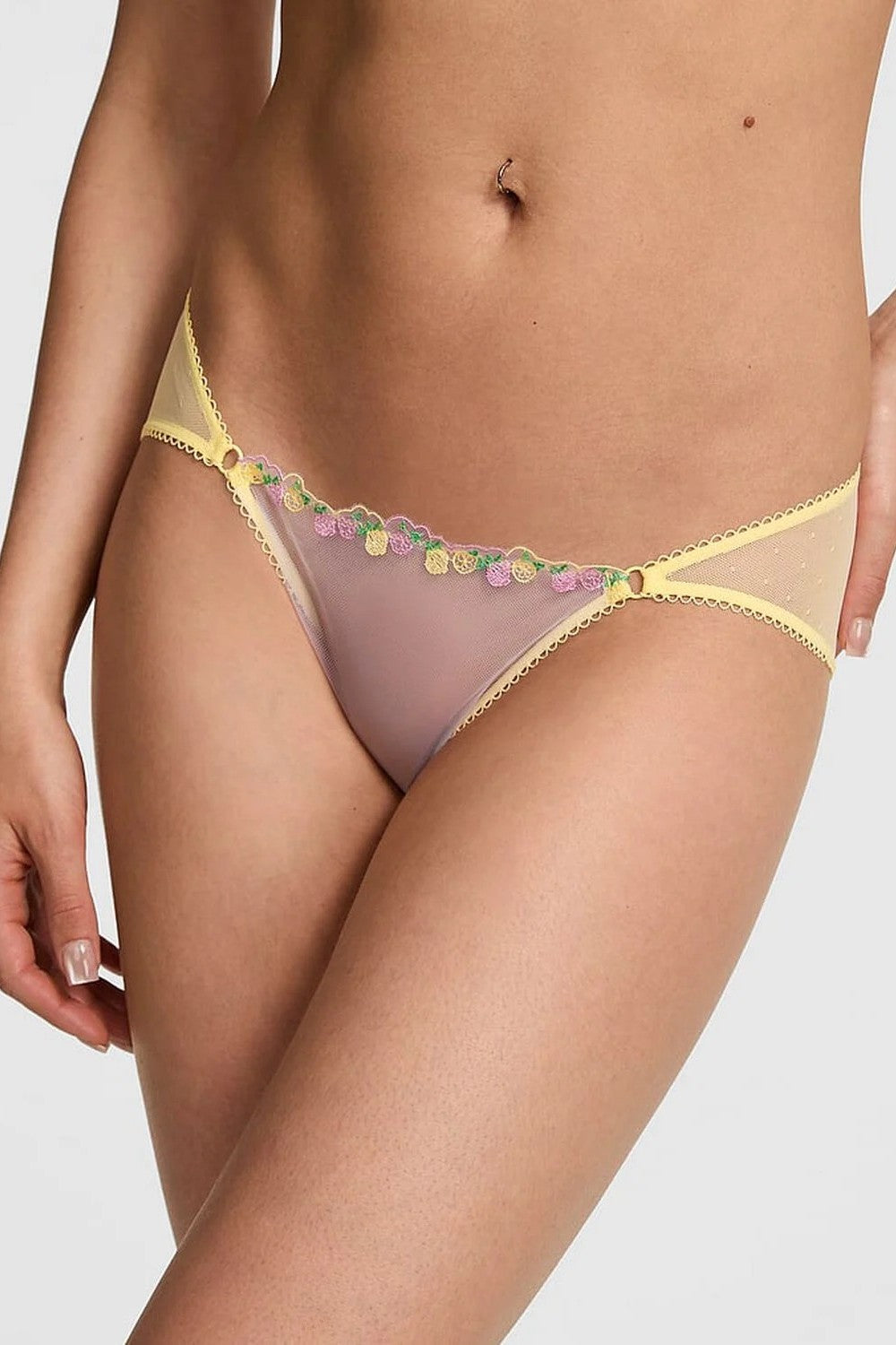 Трусики слип с вышивкой 731547326 yellow