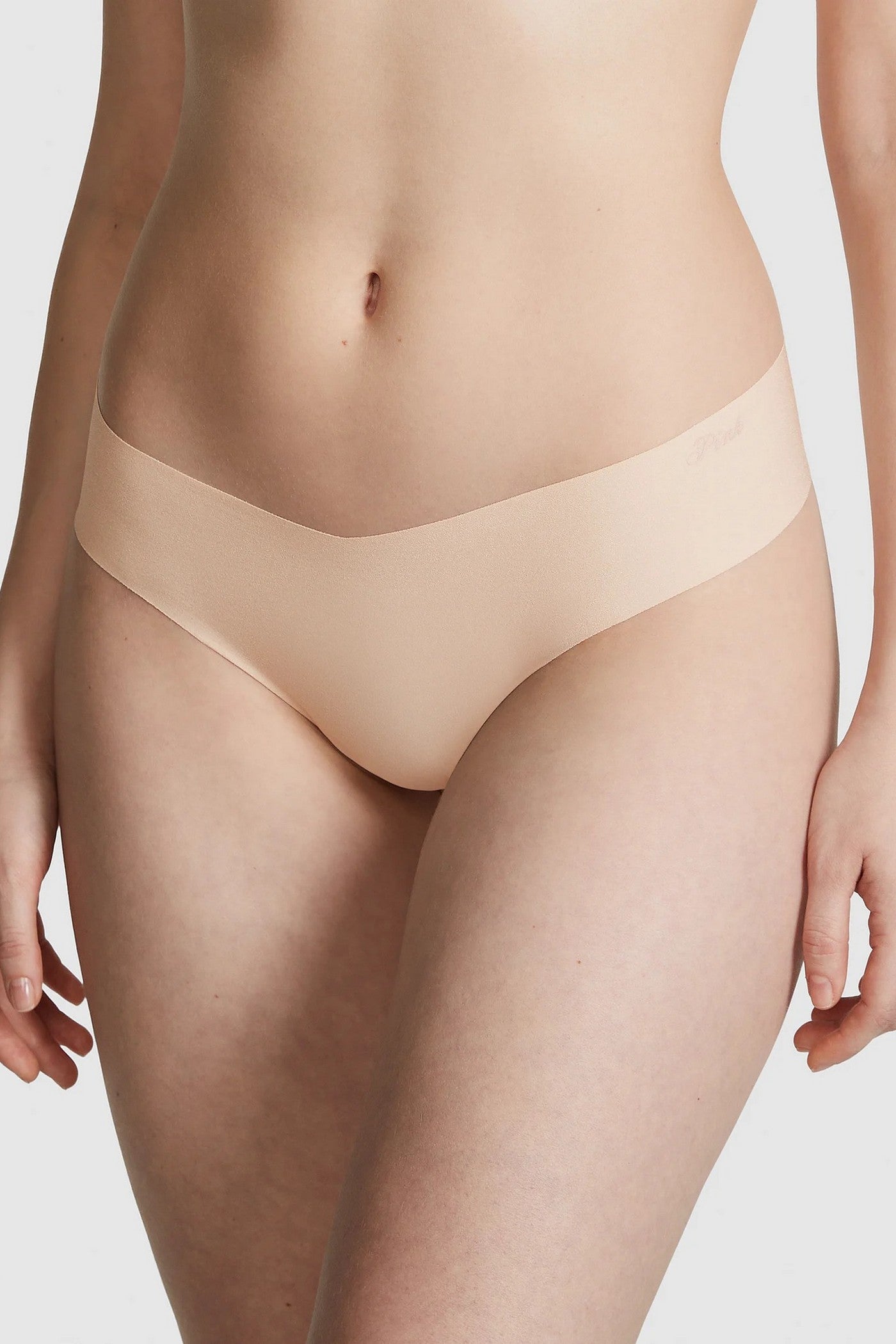 Безшовні трусики стрінги 735650113 beige Victoria`s Secret